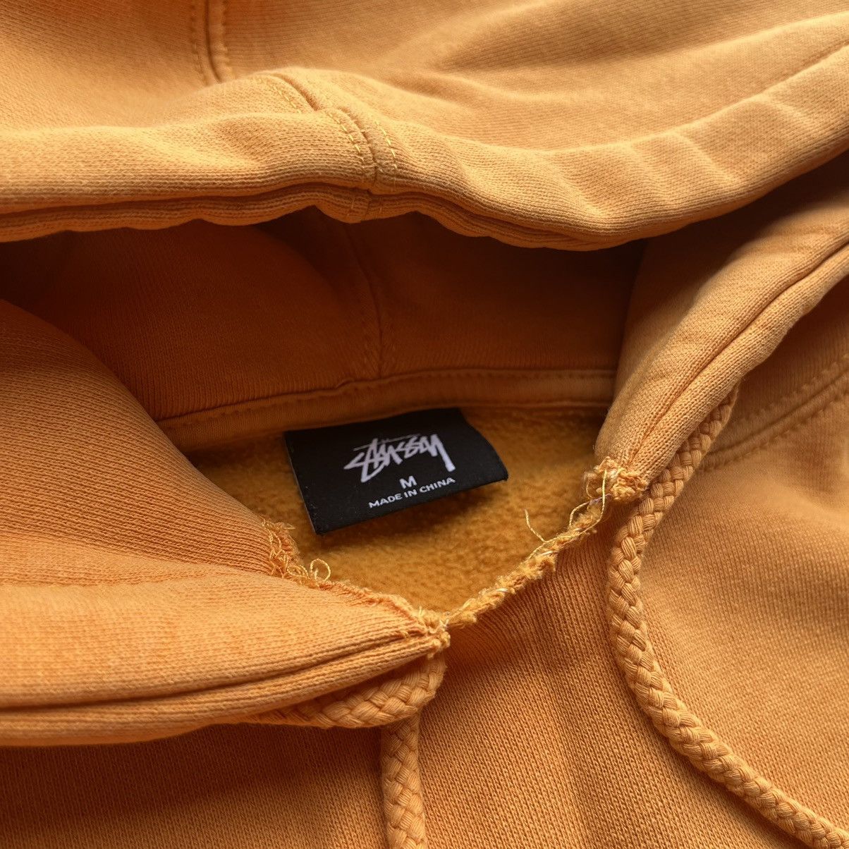 Stussy × Vintage Stussy Orange Hoodie Tag logo skateboard surf skate Size US M / EU 48-50 / 2 - 7 Thumbnail
