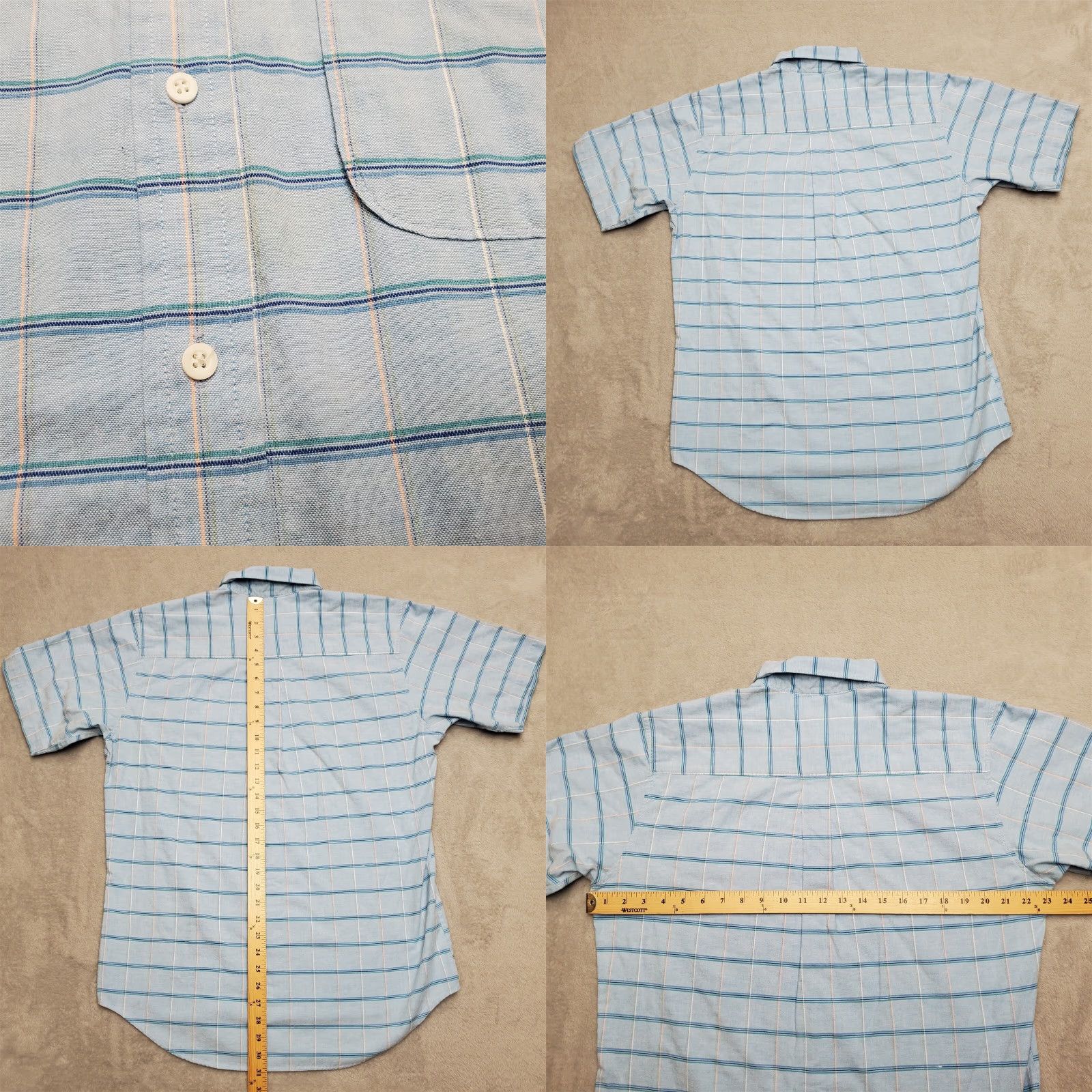 Sears VINTAGE The Mens Store Shirt Mens L Blue Short Sleeve Sears Made in USA Dad Shirt Size US L / EU 52-54 / 3 - 8 Thumbnail