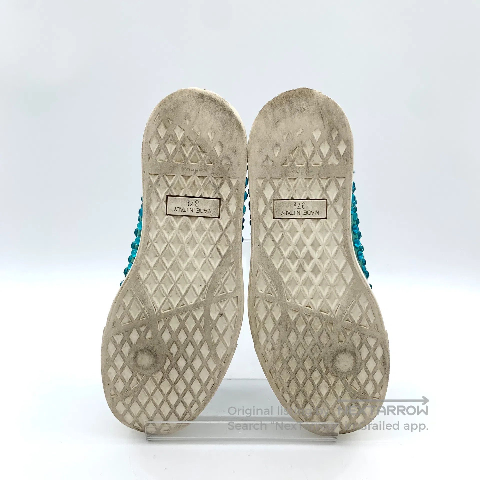 Giuseppe Zanotti Giuseppe Zanotti Green Full Crystal Casual Flat Loafers Lo Size US 7 / IT 37 - 5 Thumbnail