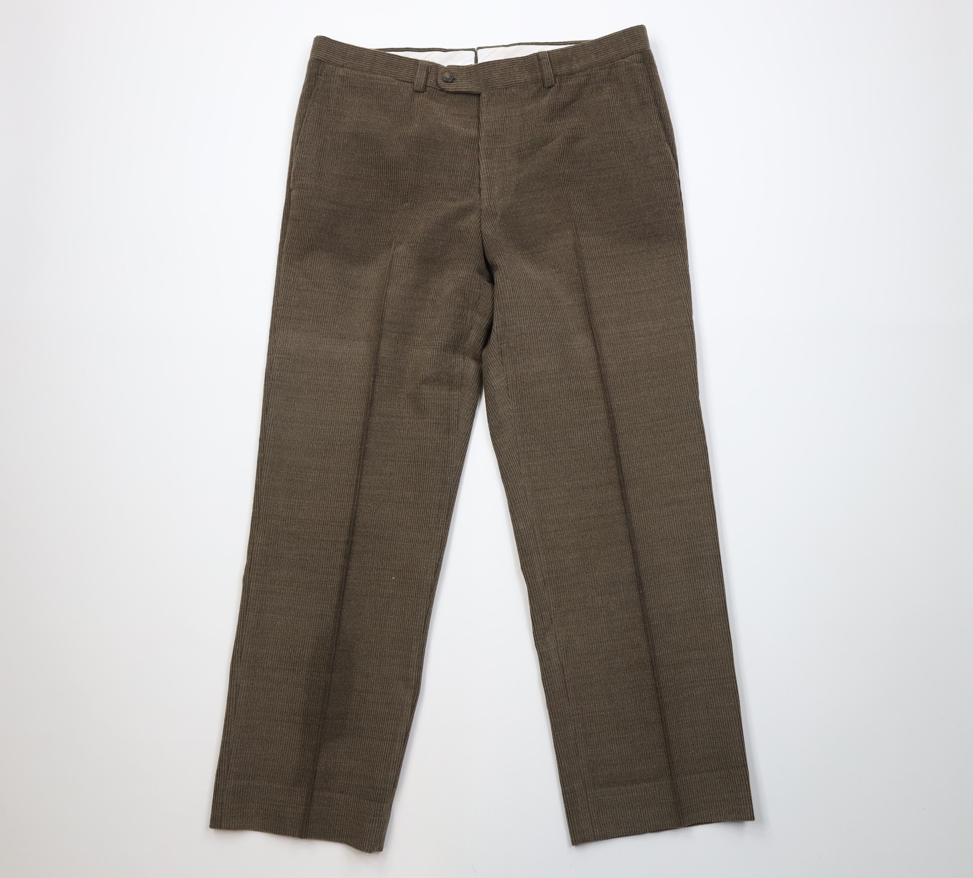 Vintage Vintage 90s Streetwear Wool Corduroy Wide Leg Chino Pants Size US 36 / EU 52 - 1 Thumbnail