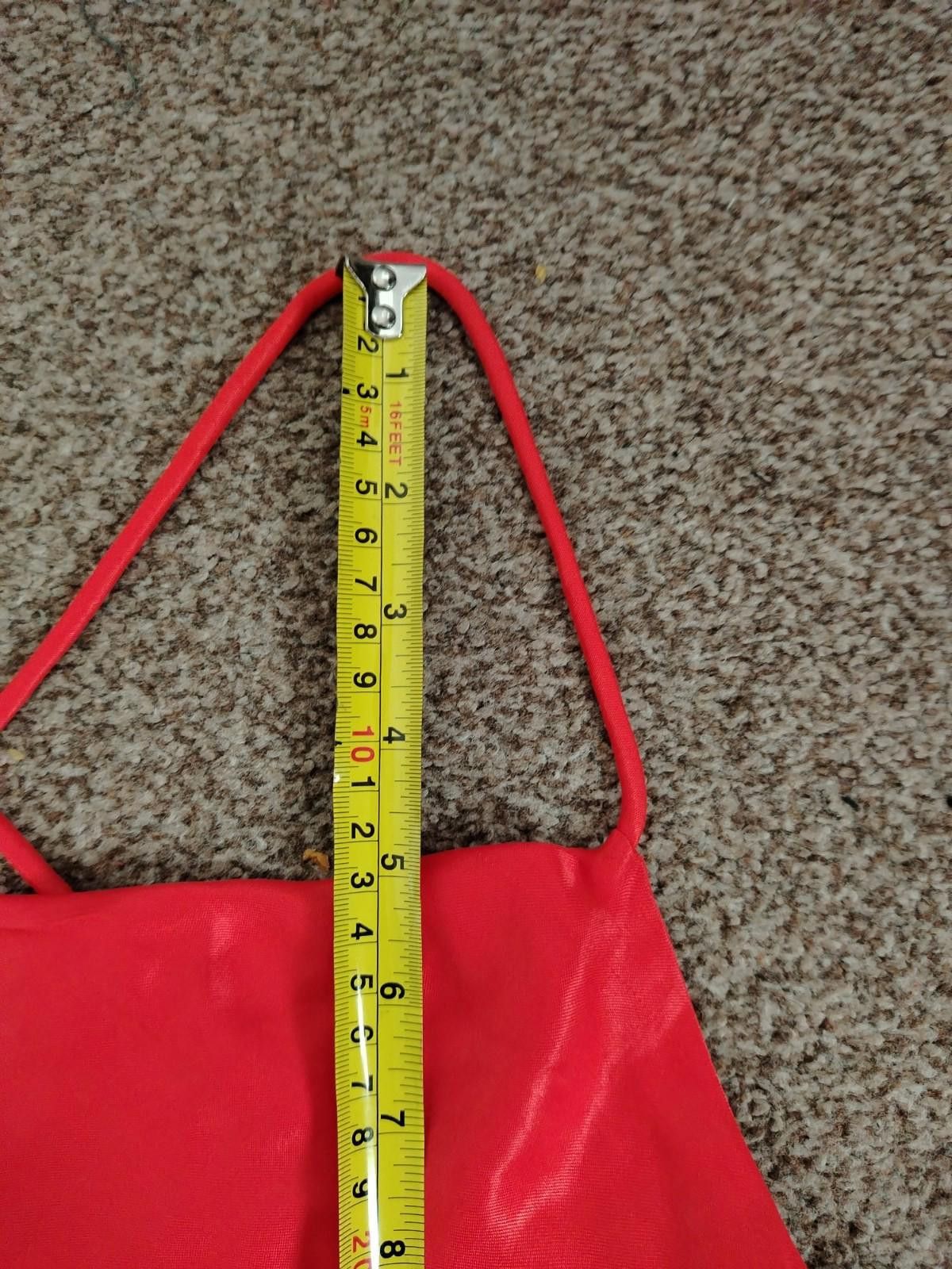 Zara Zara Red Satin Slip Dress UK8 NWT Cowl Neck Mini Dress Size S / US 4 / IT 40 - 7 Thumbnail