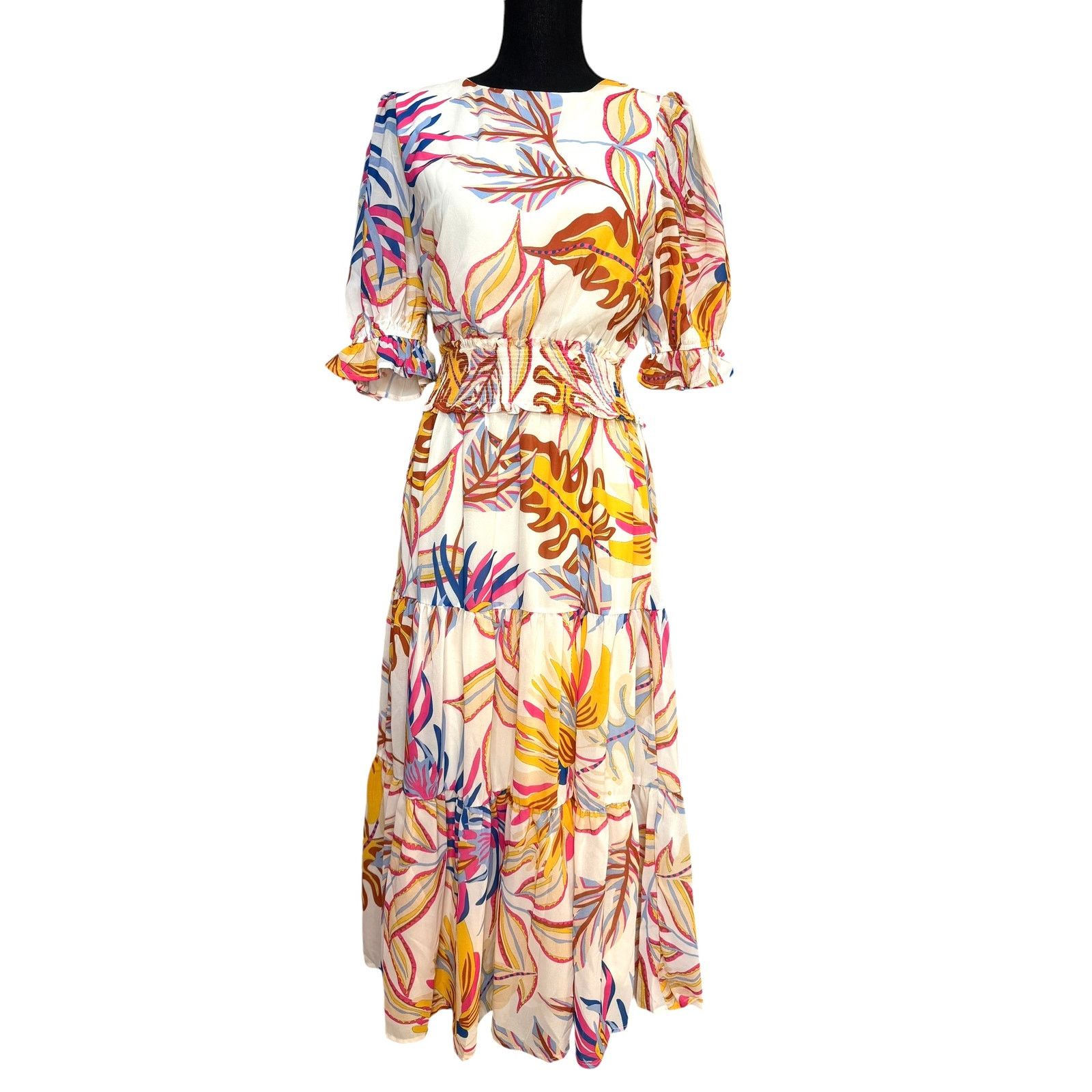Other BOHO Floral Flying Tomato Dress Fall Ruffle Puff Sleeve sml Size S / US 4 / IT 40 - 6 Thumbnail