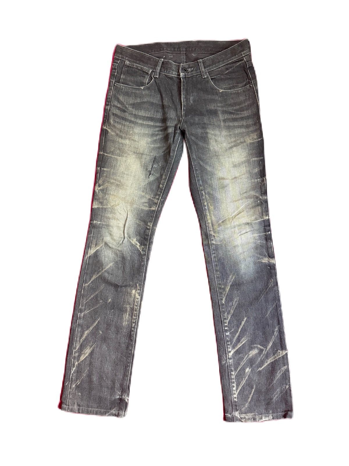 Neil Barrett NEIL BARRET BLACK DISTRESS DESIGN SLIM TYPE Size US 32 / EU 48 - 1 Thumbnail