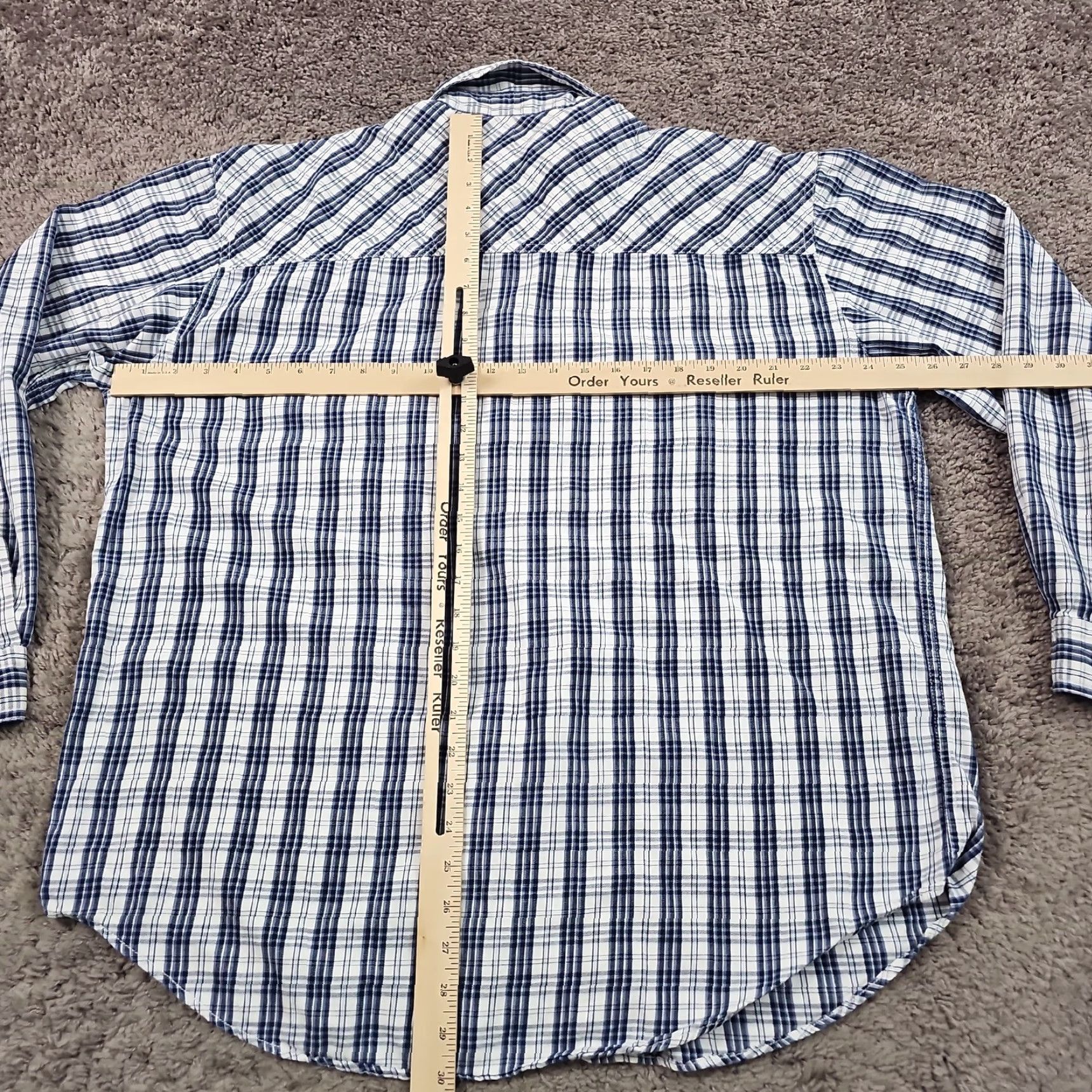 Levi's VINTAGE Levi's Button-Up Shirt Mens XL Blue Plaid Long Sleeve Casual Pockets 90s Size US XL / EU 56 / 4 - 6 Thumbnail