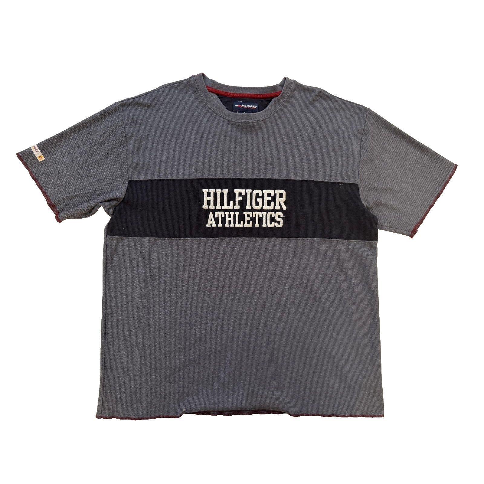 Tommy Hilfiger Vintage Tommy Hilfiger Athletics TShirt XL Gray Black 90s Size US XL / EU 56 / 4 - 1 Thumbnail