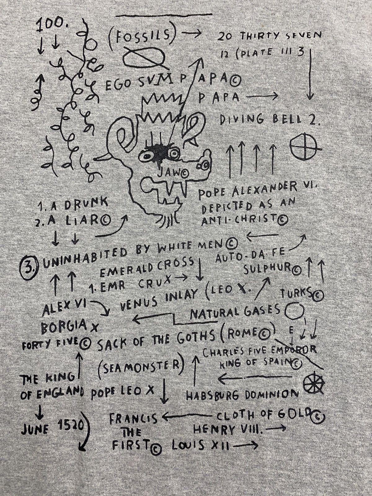 Jean-Michel Basquiat × Uniqlo Uniqlo X Jean Michel Basquiat Rat Formula LS T Shirt Size US L / EU 52-54 / 3 - 2 Thumbnail