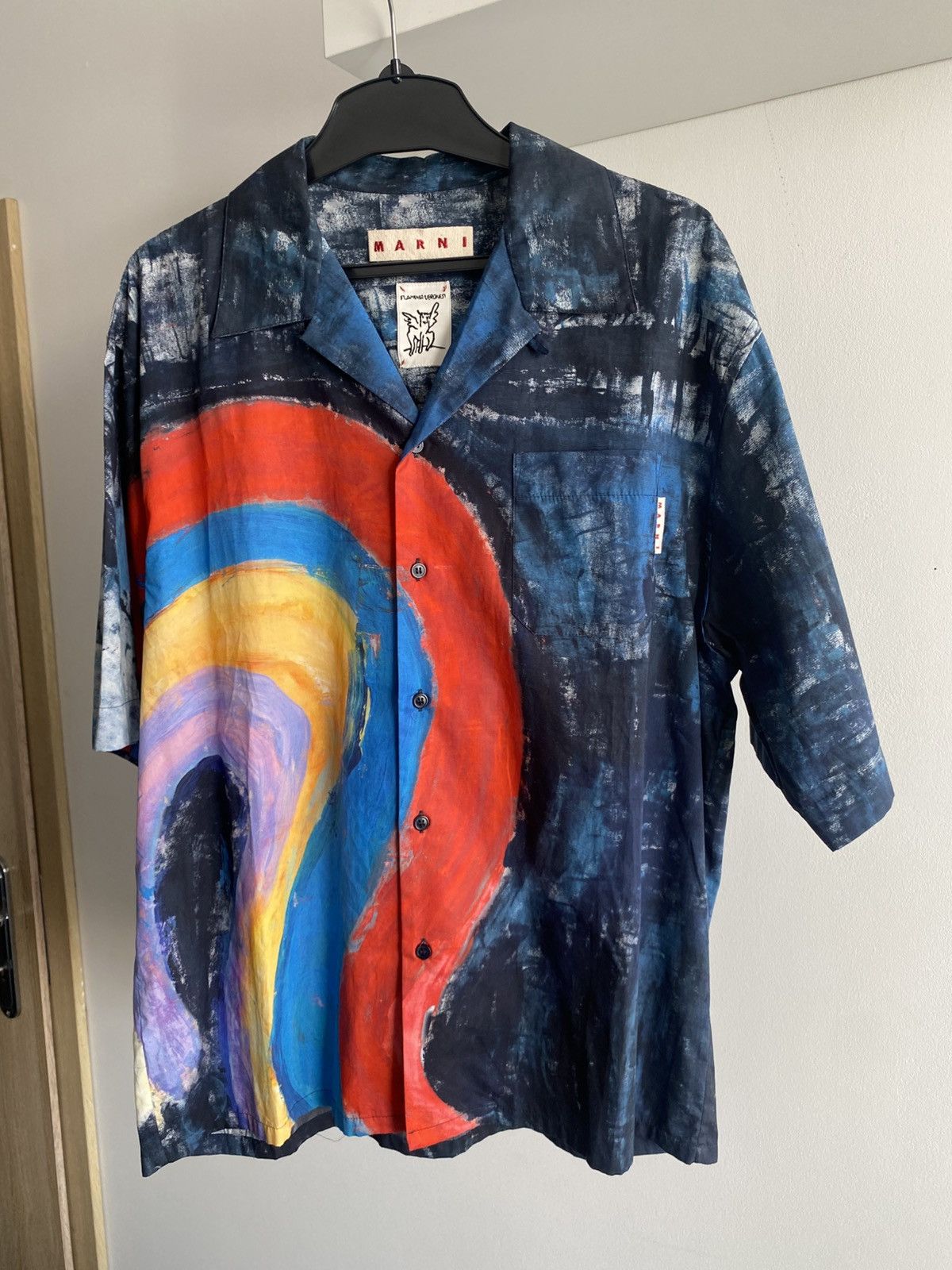 Marni Marni Rainbow Popeline Bowling Shirt Short Sleeve luxury Size US M / EU 48-50 / 2 - 10 Thumbnail