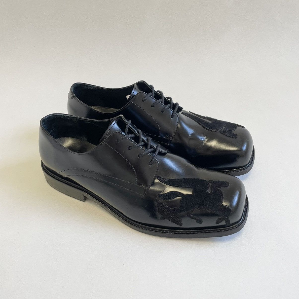Stefan Cooke ‘Pegasus Patch’ Square Toe Leather Derby Shoes Size US 12 / EU 45 - 11 Thumbnail