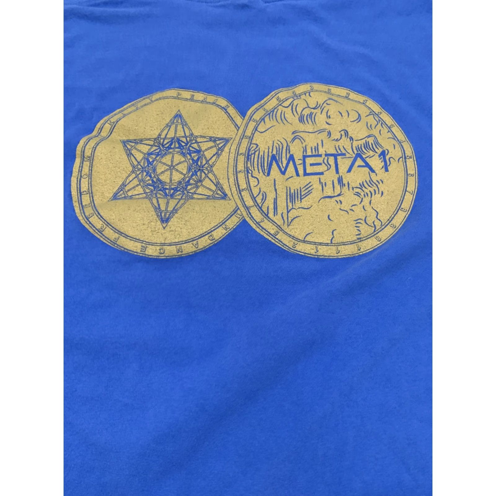 Vintage VINTAGE Rare Meta 1 Coin T shirt Mens 2XL Blue Coins 90s Theme Mens Size US XXL / EU 58 / 5 - 4 Thumbnail