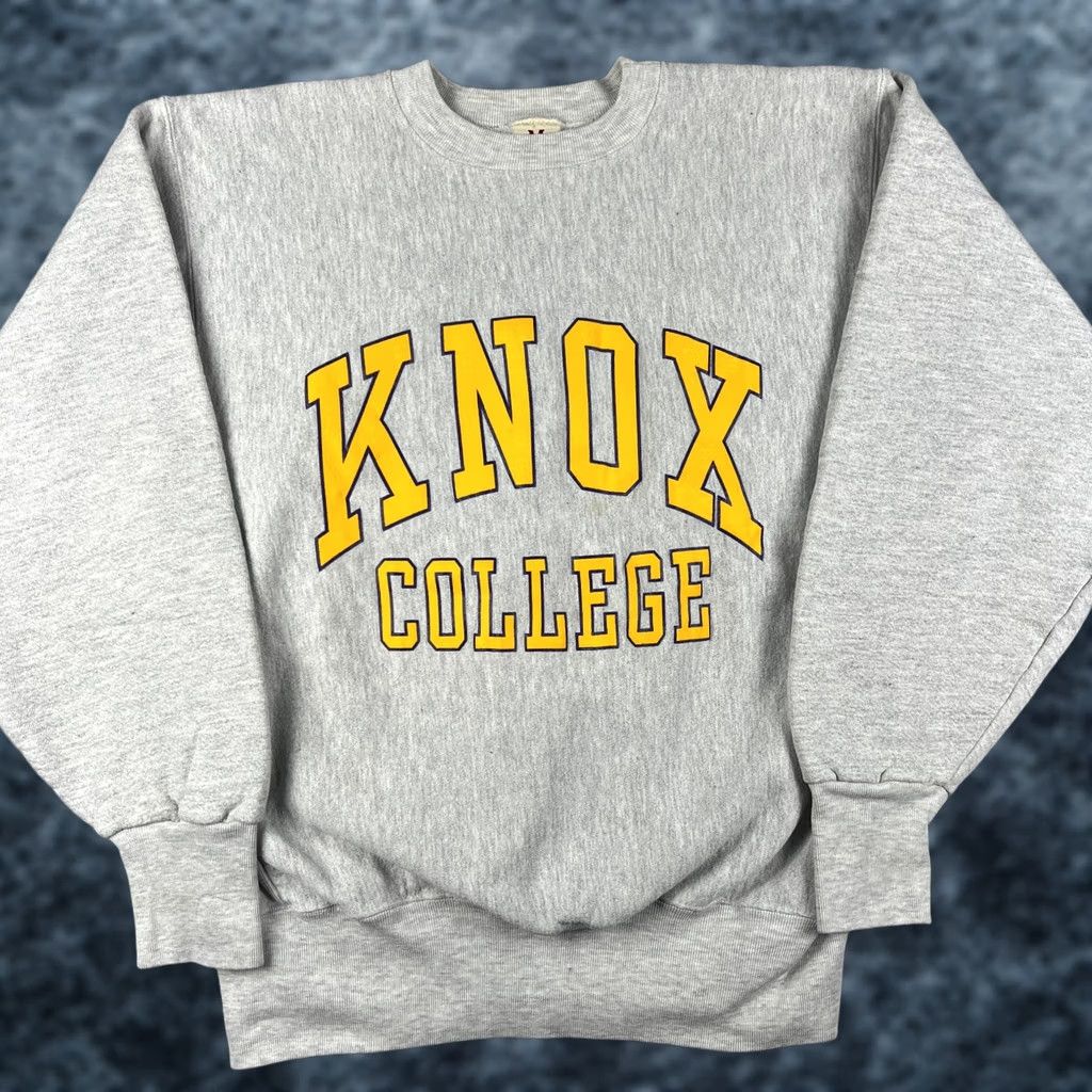 Vintage VINTAGE Knox College Sweatshirt Pullover Medium Grey 90s Y2K Crew Neck Mens Size US M / EU 48-50 / 2 - 1 Thumbnail