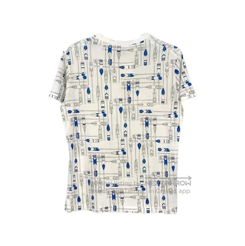 Hermes Hermes White All-over Print Short Sleeve Size S / US 4 / IT 40 - 2 Thumbnail