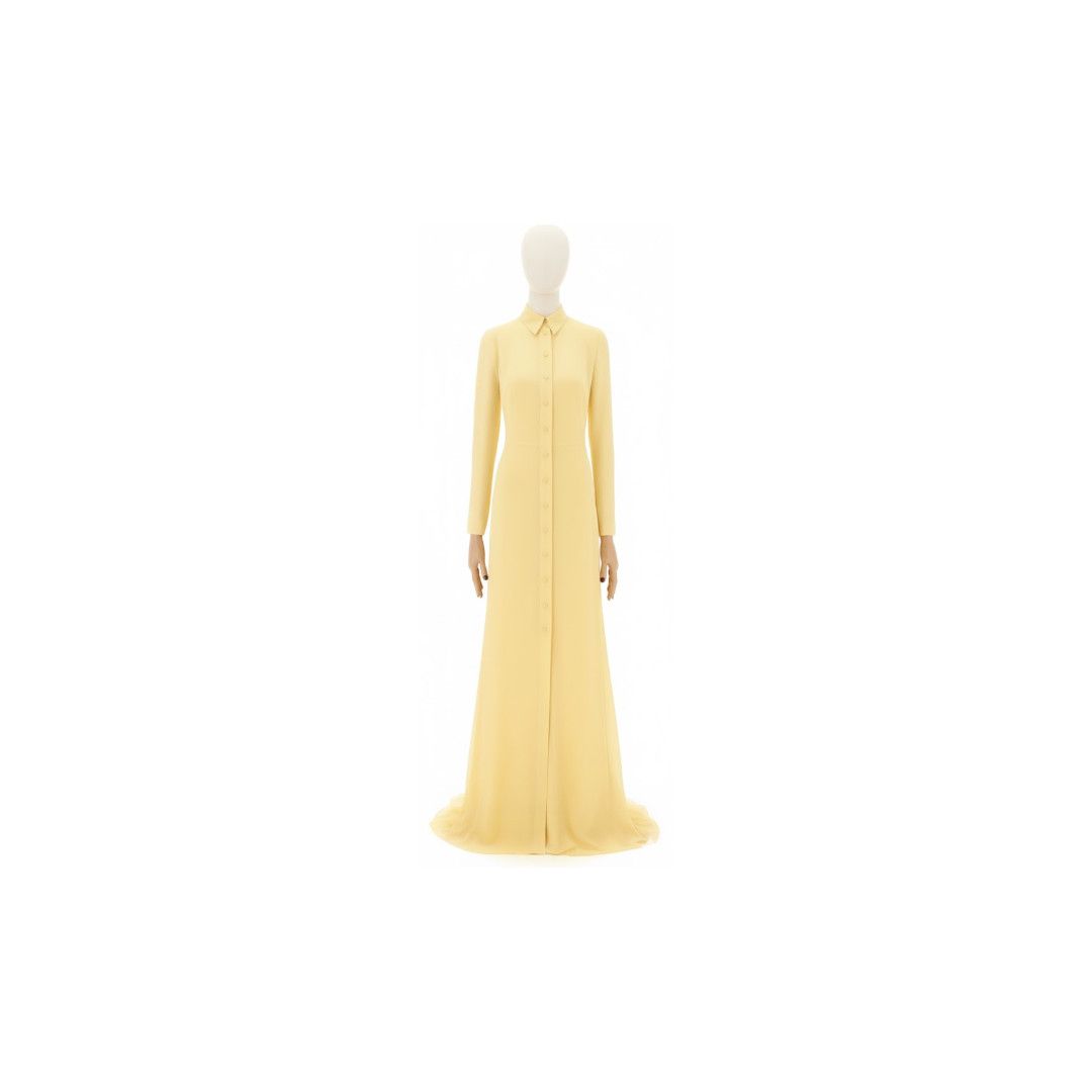 Gucci oc11z1125 Dress Light Silk Georgette in Light Yellow Size XS / US 0-2 / IT 36-38 - 1 Preview