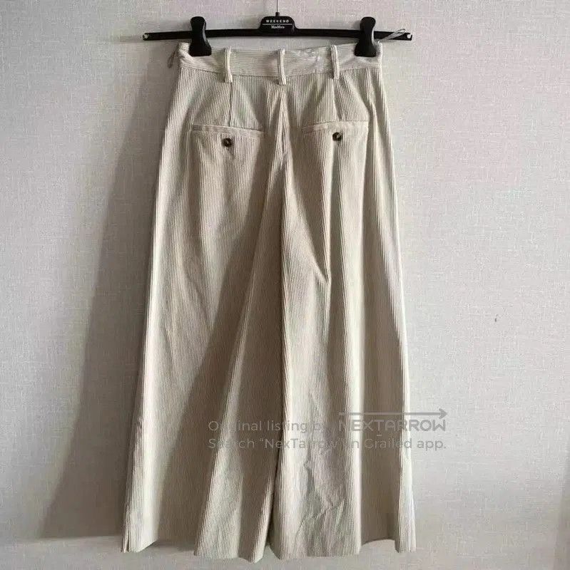 Max Mara MaxMara Women's Casual Cotton Trousers in White . Size 22" - 7 Thumbnail