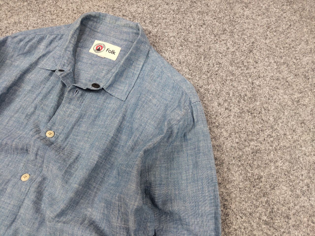 Folk Folk Design Camden Town Blue Casual Button Down Shirt Size US L / EU 52-54 / 3 - 4 Thumbnail