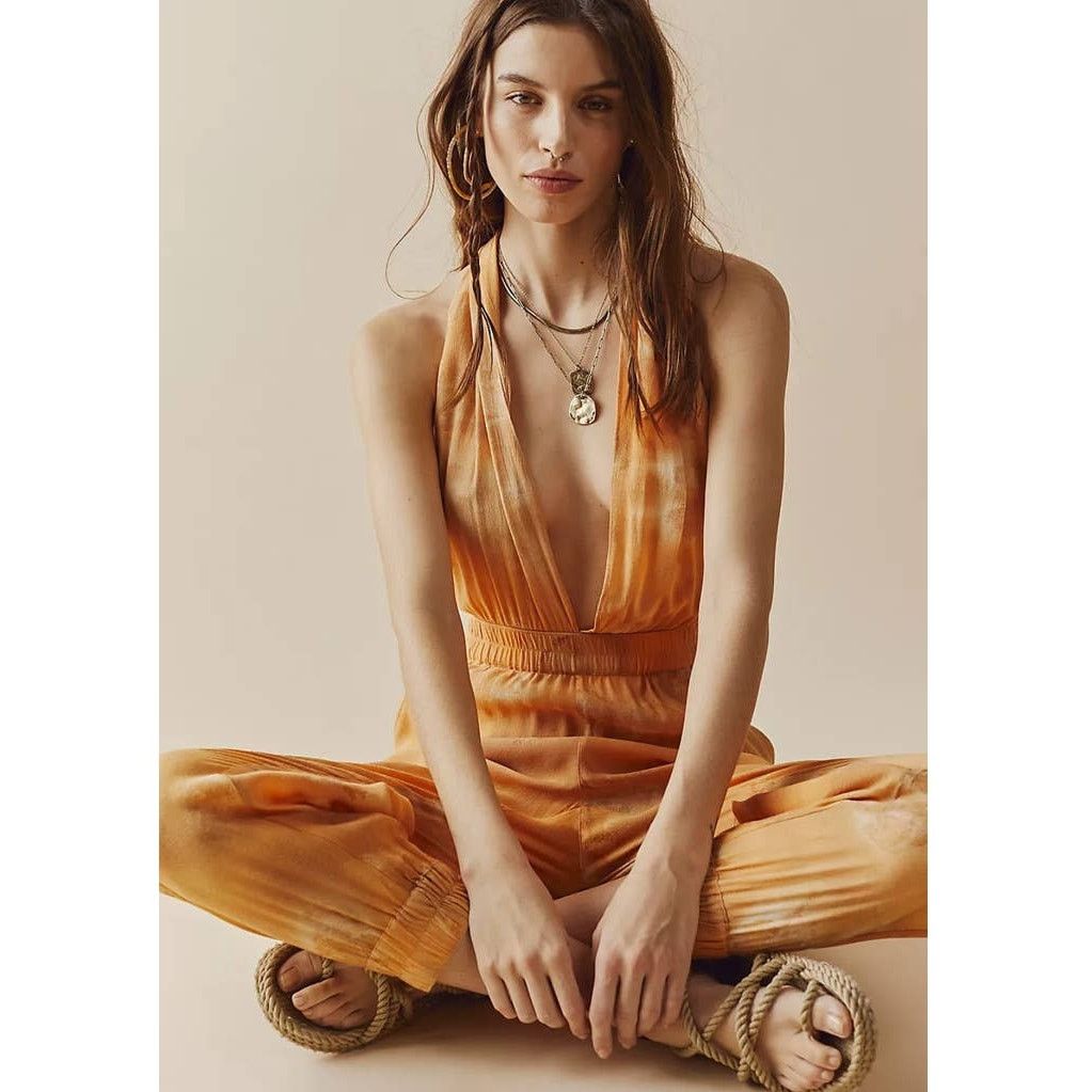 Free People New Free People Nicholas K Marlowe Jumpsuit $618 BLUSH/MELON Size 28" / US 6 / IT 42 - 1 Thumbnail