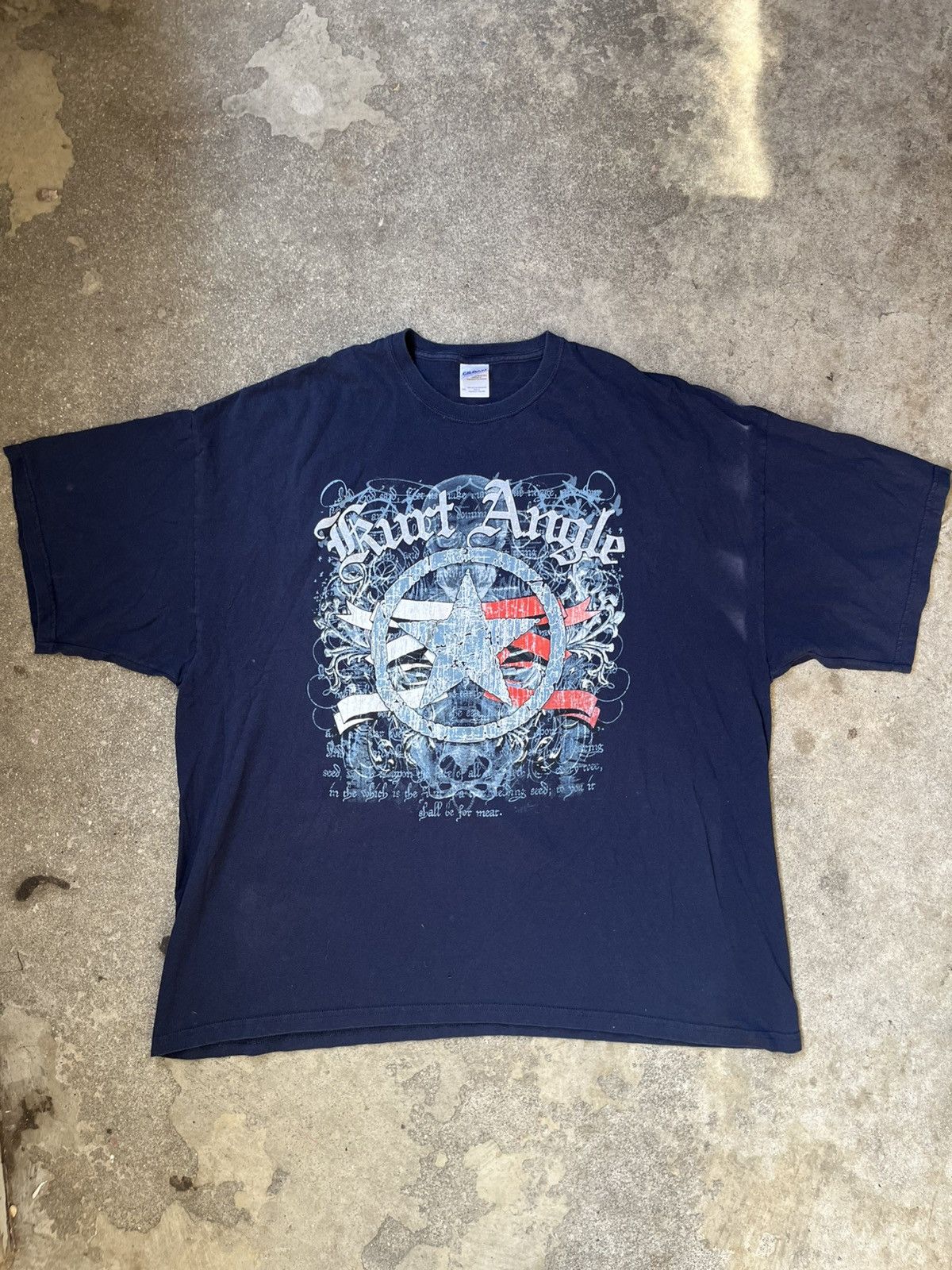Vintage × WWE WWE Kurt Angle Oversized Graphic Wrestling Tee Shirt Size US XXL / EU 58 / 5 - 1 Thumbnail