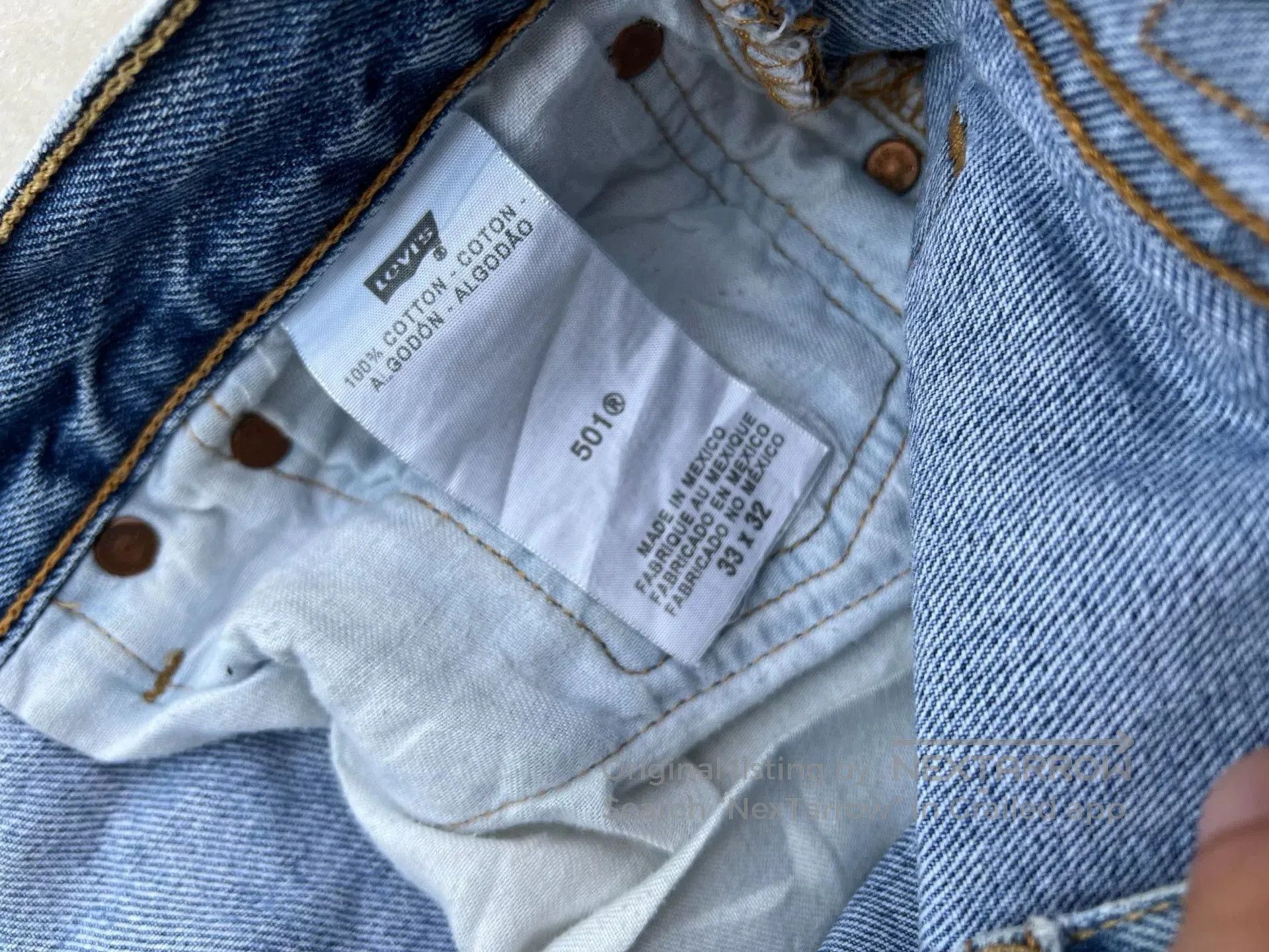 Vintage Vintage 90s Levis Baggy Cropped Jeans. Size US 33 - 8 Thumbnail