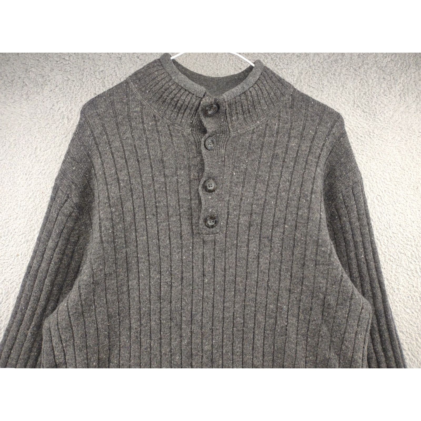 Vintage Woolrich Mens 1/4 Button Long Sleeve Pullover Sweater Size Large Black Knit Button Woolrich Mens Sweater Pullover Classic All Seasons Mens Size US L / EU 52-54 / 3 - 3 Thumbnail