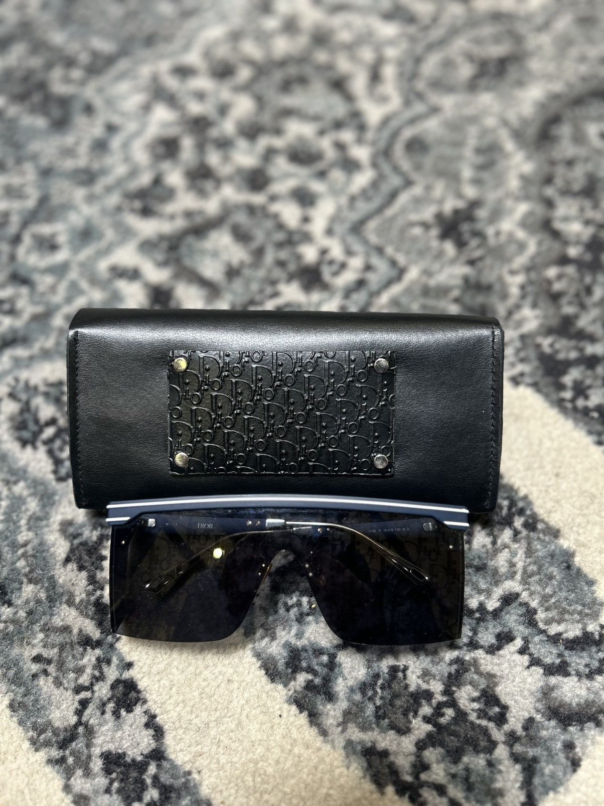 Dior Christian Dior Blue Oblique Mask Sunglasses Size ONE SIZE - 1 Thumbnail