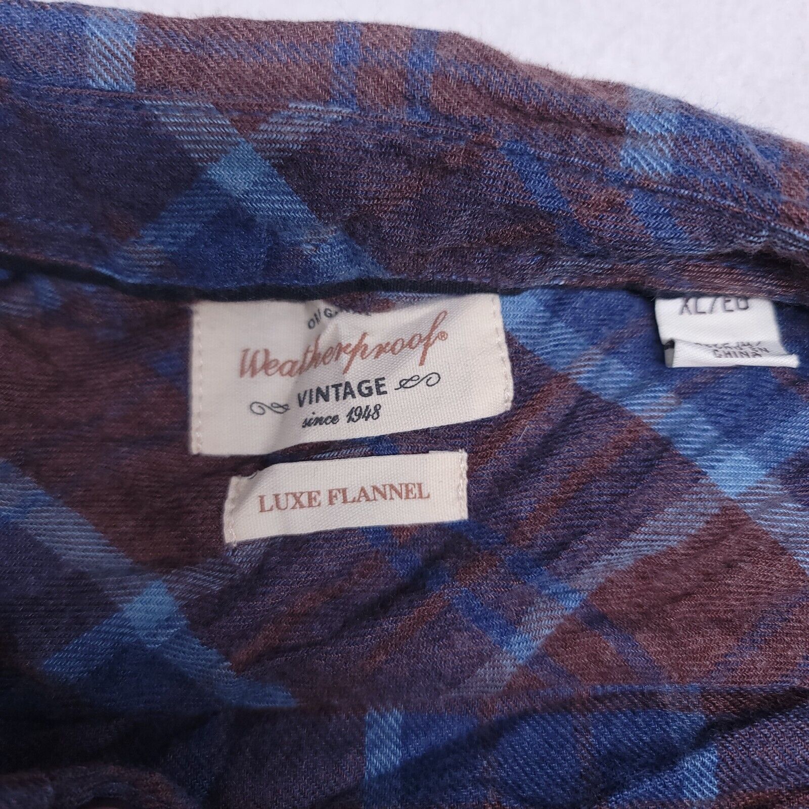 Weatherproof Weatherproof Tartan Flannel Shirt Mens Size XL Blue Brown Size US XL / EU 56 / 4 - 3 Thumbnail