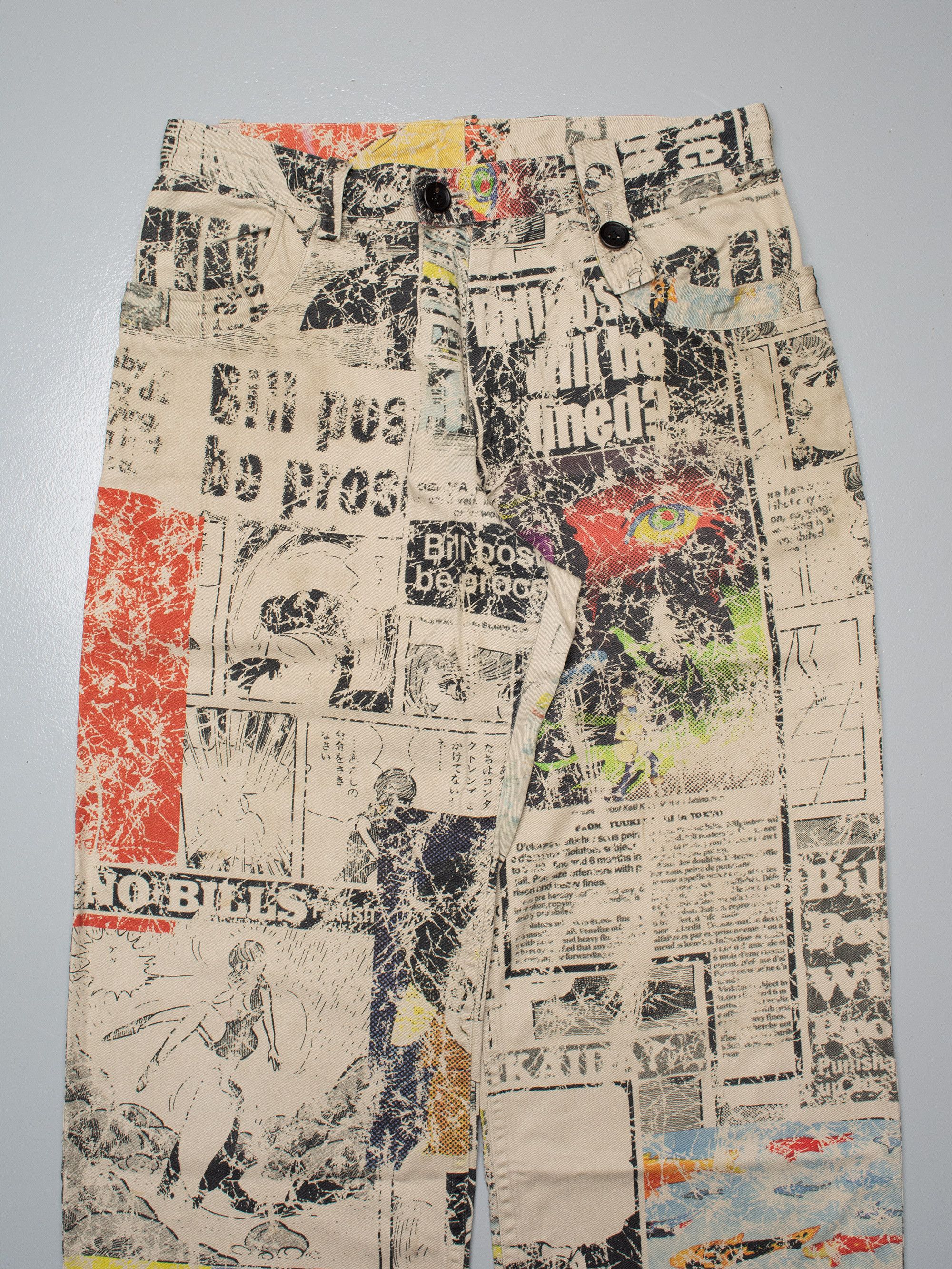Yohji Yamamoto Y's - S/S 2013 - manga print pants - size 3 Size 33" - 7 Thumbnail