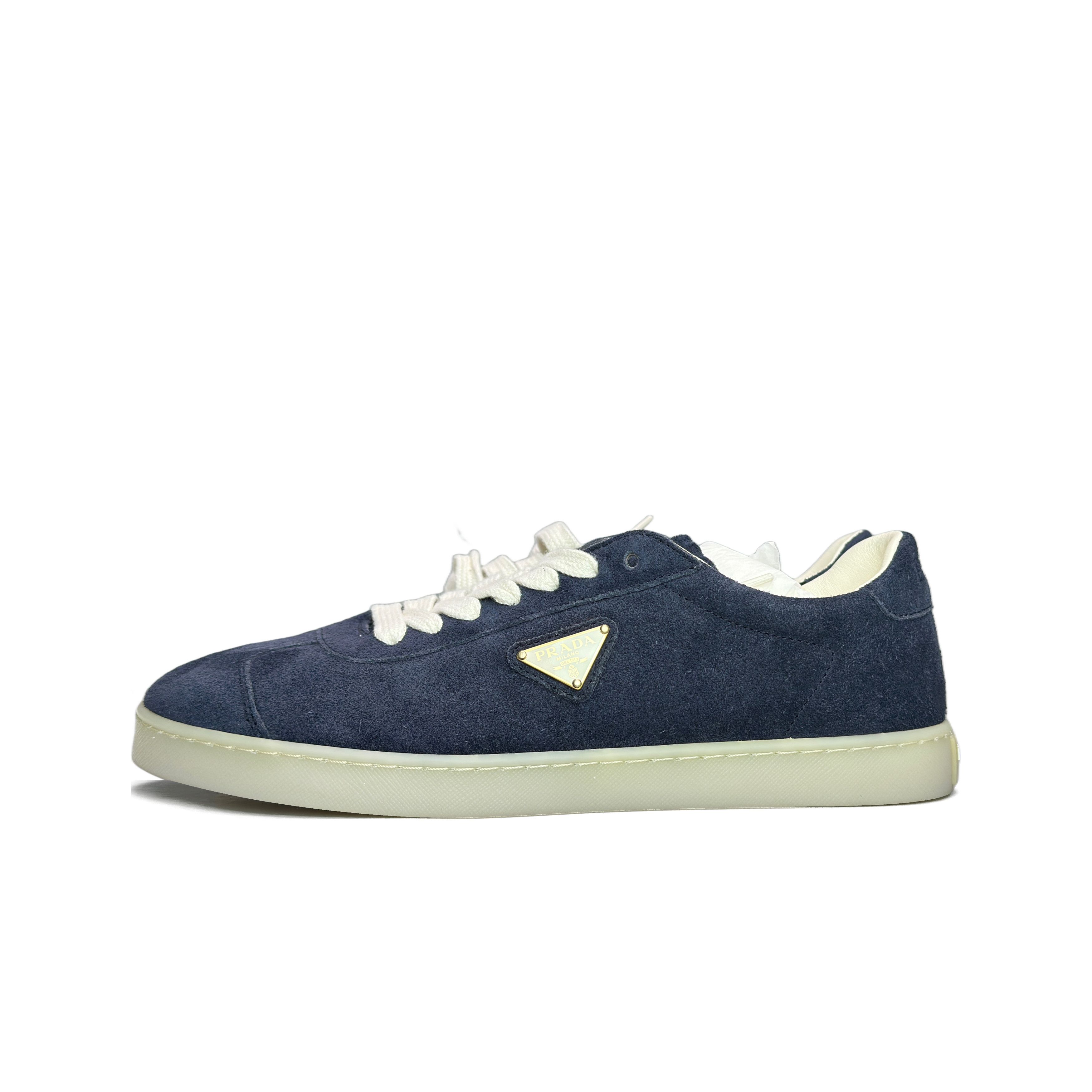 Prada Prada Blue Suede Sneakers Size 7.5 Size US 7.5 / EU 40-41 - 1 Thumbnail