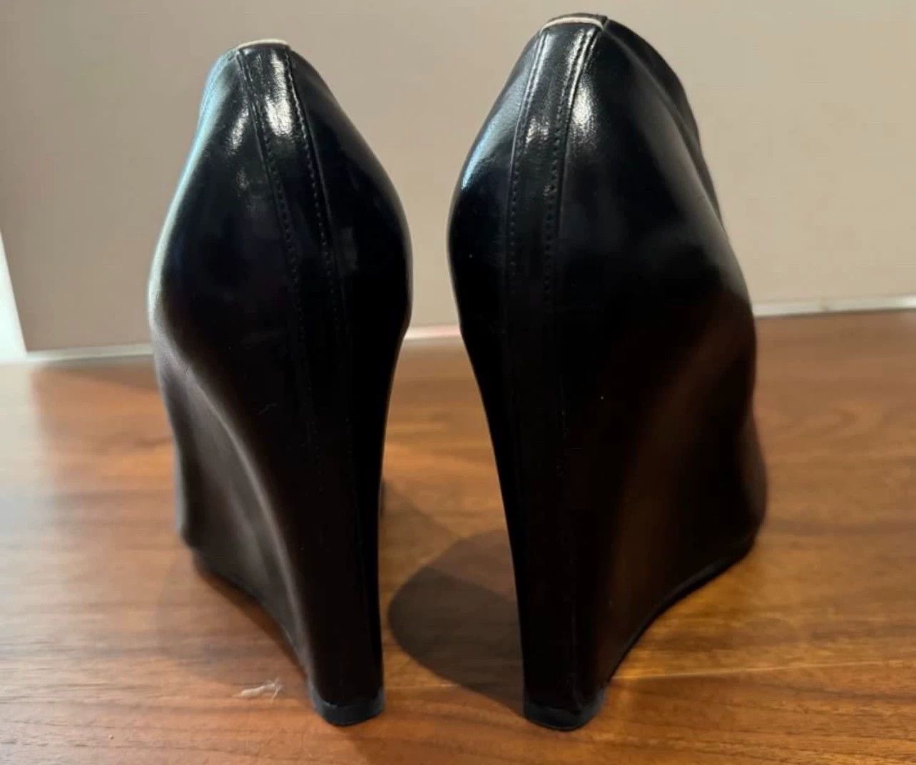 Maison Margiela Thick Leather Half-Closed Heel Pointed Toe High Heels Size US 5.5 / IT 35.5 - 3 Thumbnail
