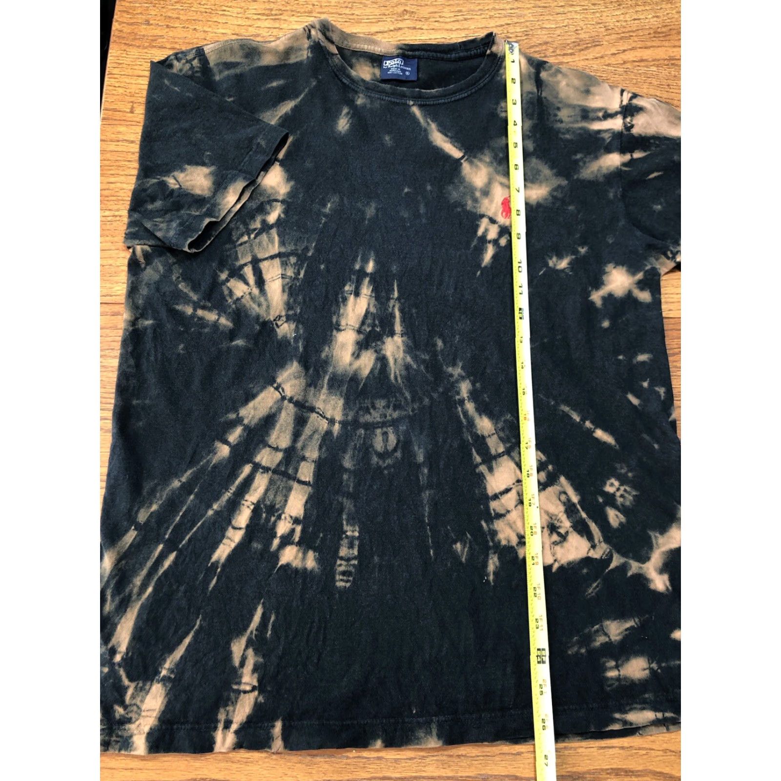 Polo Ralph Lauren VINTAGE Polo Ralph Lauren T-Shirt Classic, Tie Dye, Black, Cotton, Short Sleeve, Crew Neck, S, Men, Regular Fit, Acid Wash, 80s/90s Theme Size US S / EU 44-46 / 1 - 6 Thumbnail