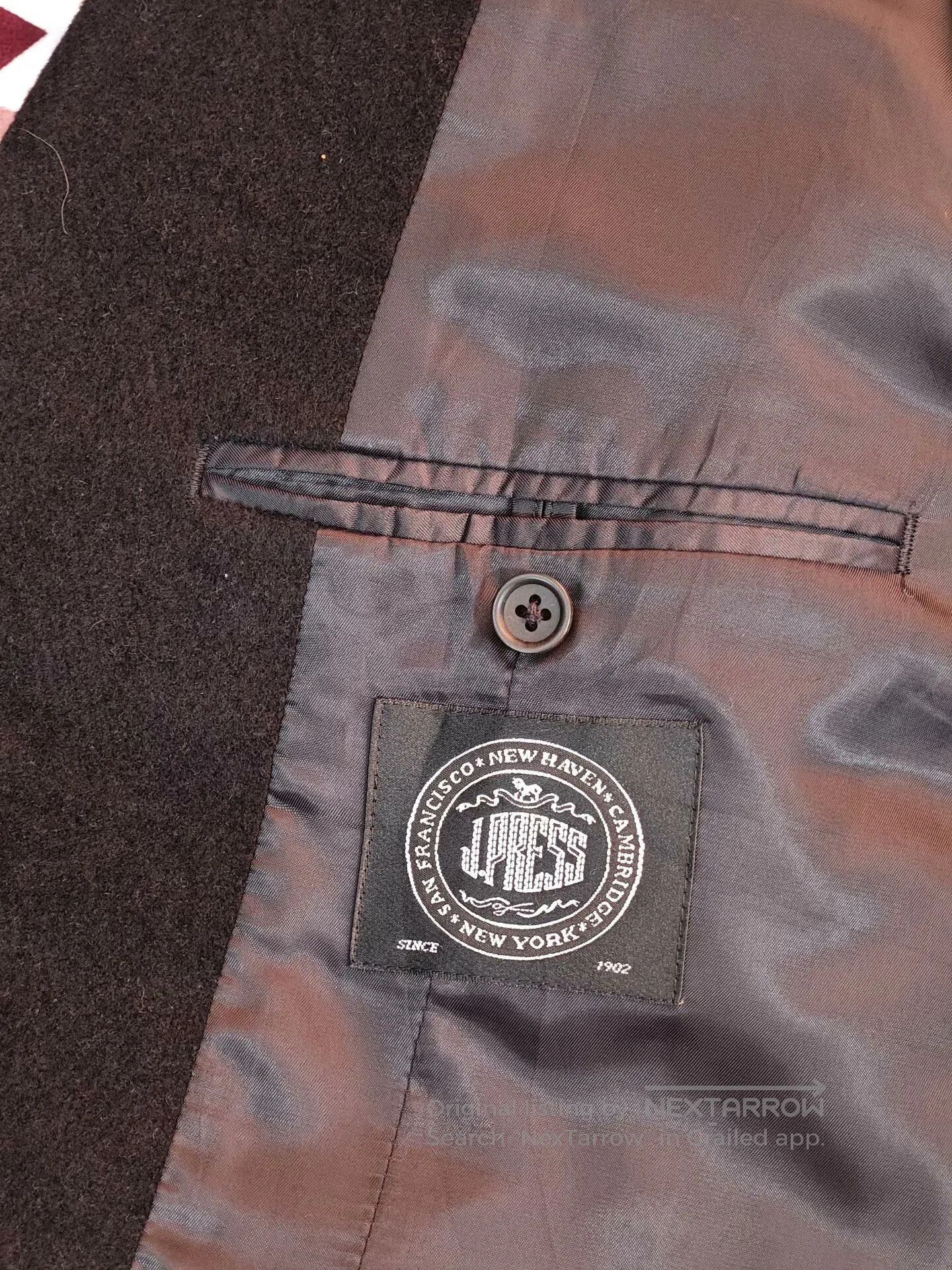 J. Press Black Angora Wool Blend Overcoat. Size US M / EU 48-50 / 2 - 7 Thumbnail