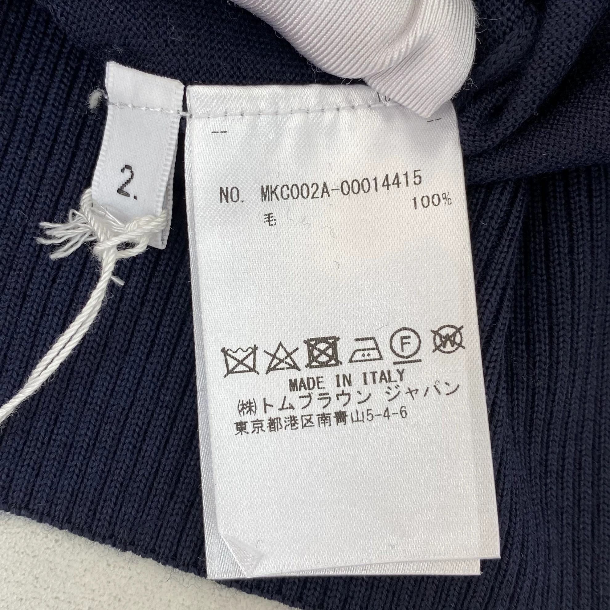 Thom Browne Thom Browne Navy Blue Knit Cardigan Size 2 Size US M / EU 48-50 / 2 - 8 Thumbnail