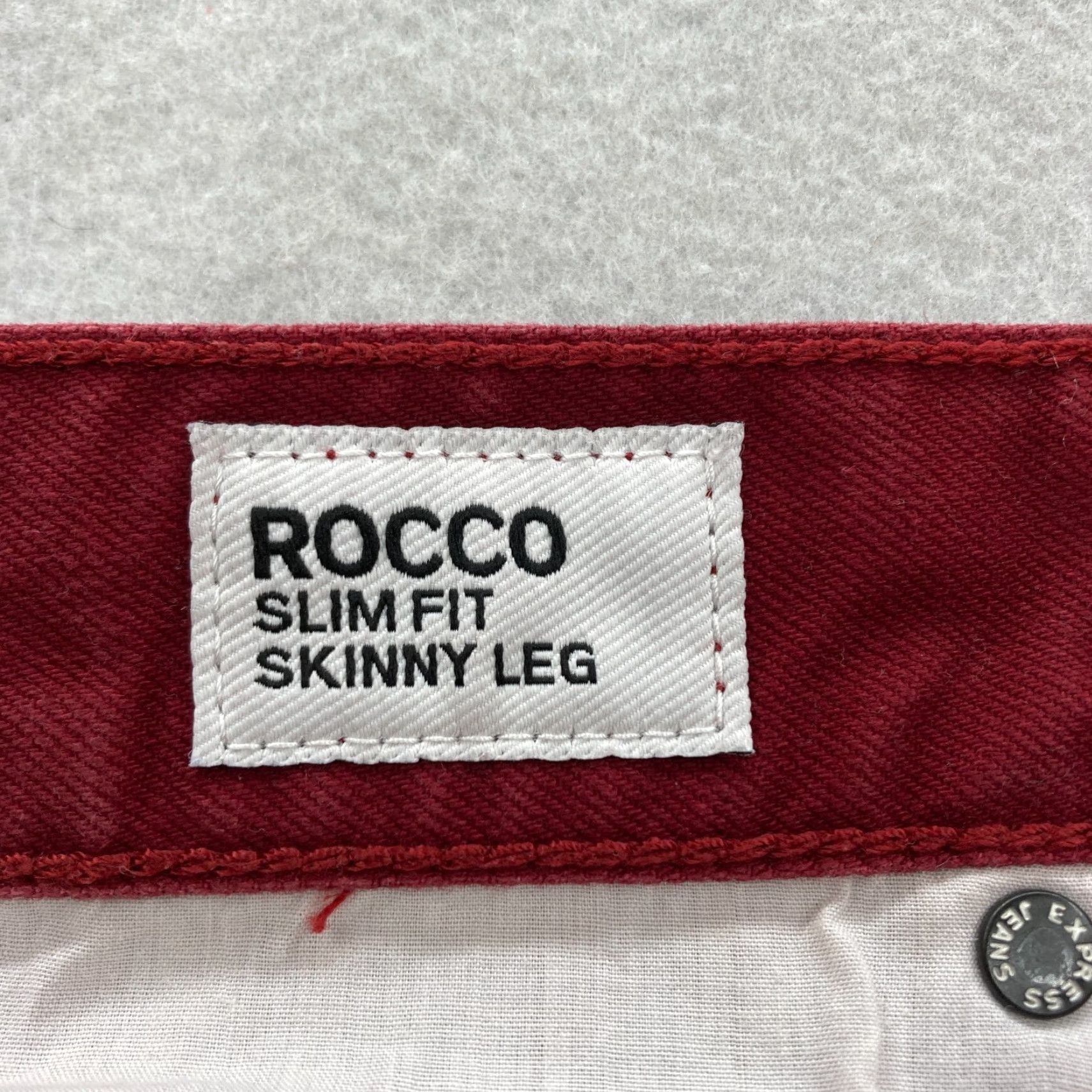 Express Express Jeans Mens 32x32 Rocco Slim Fit Button Fly Red Denim Grunge Style Jeans Size US 32 / EU 48 - 5 Thumbnail