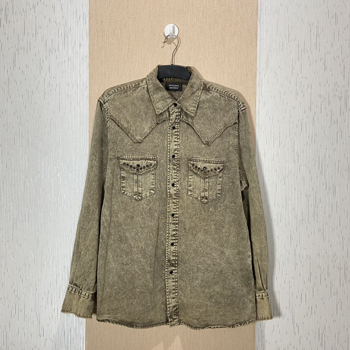 Japanese Brand Distressed strage heaven studed KMRii Style shirt Size US M / EU 48-50 / 2 - 1 Thumbnail