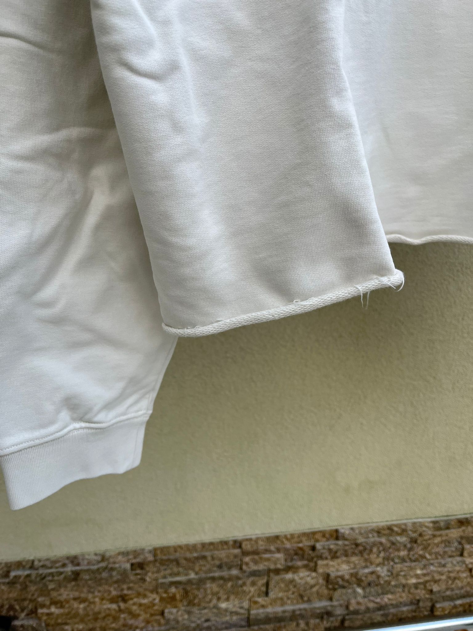 Maison Margiela Logo Embroidered Hoodie in White Size US XL / EU 56 / 4 - 6 Thumbnail