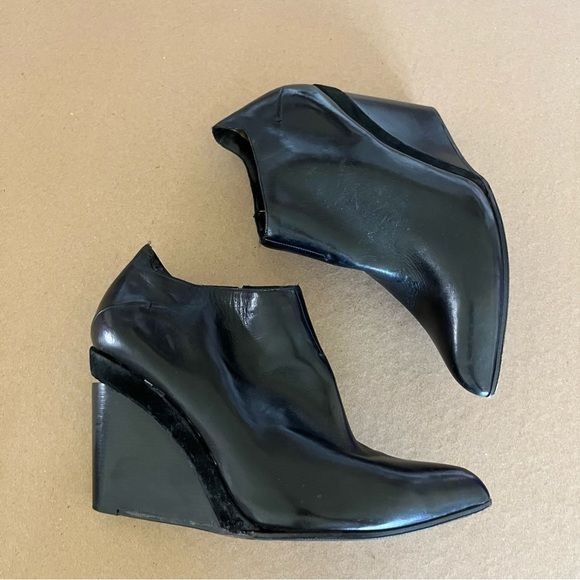 Costume National Costume National Fall 14 Wedge Slit Heel Pointy Toe Booties Size US 9 / IT 39 - 5 Thumbnail
