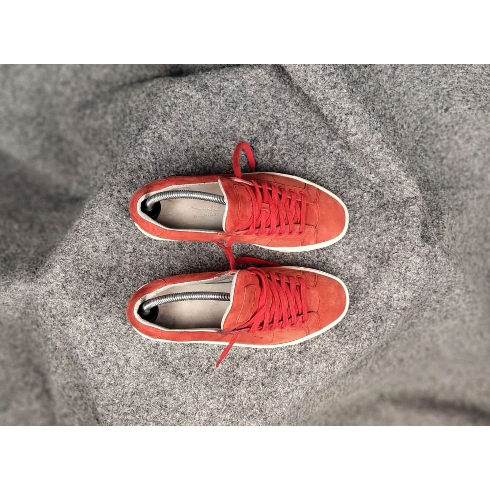 Santoni Santoni Design Orange Women's Leather Suede Classic Sneakers - 37 EU, 7 US, Leather, Low Top, Casual Shoes, Designer Style Size US 7 / IT 37 - 4 Thumbnail
