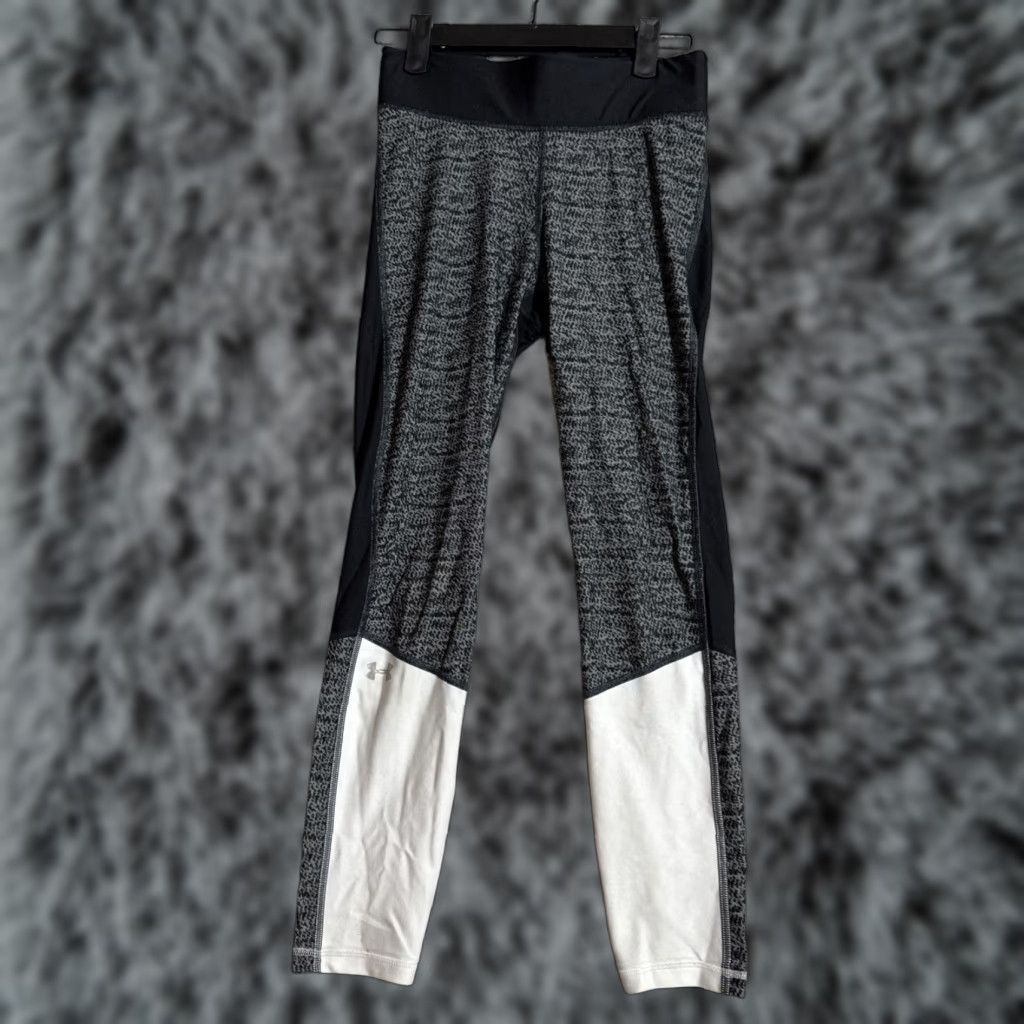 Under Armour Under Armour HeatGear Jacquard Ankle Crop Womens Small Compression Leggings Gym & Training Running Yoga Size ONE SIZE - 1 Thumbnail