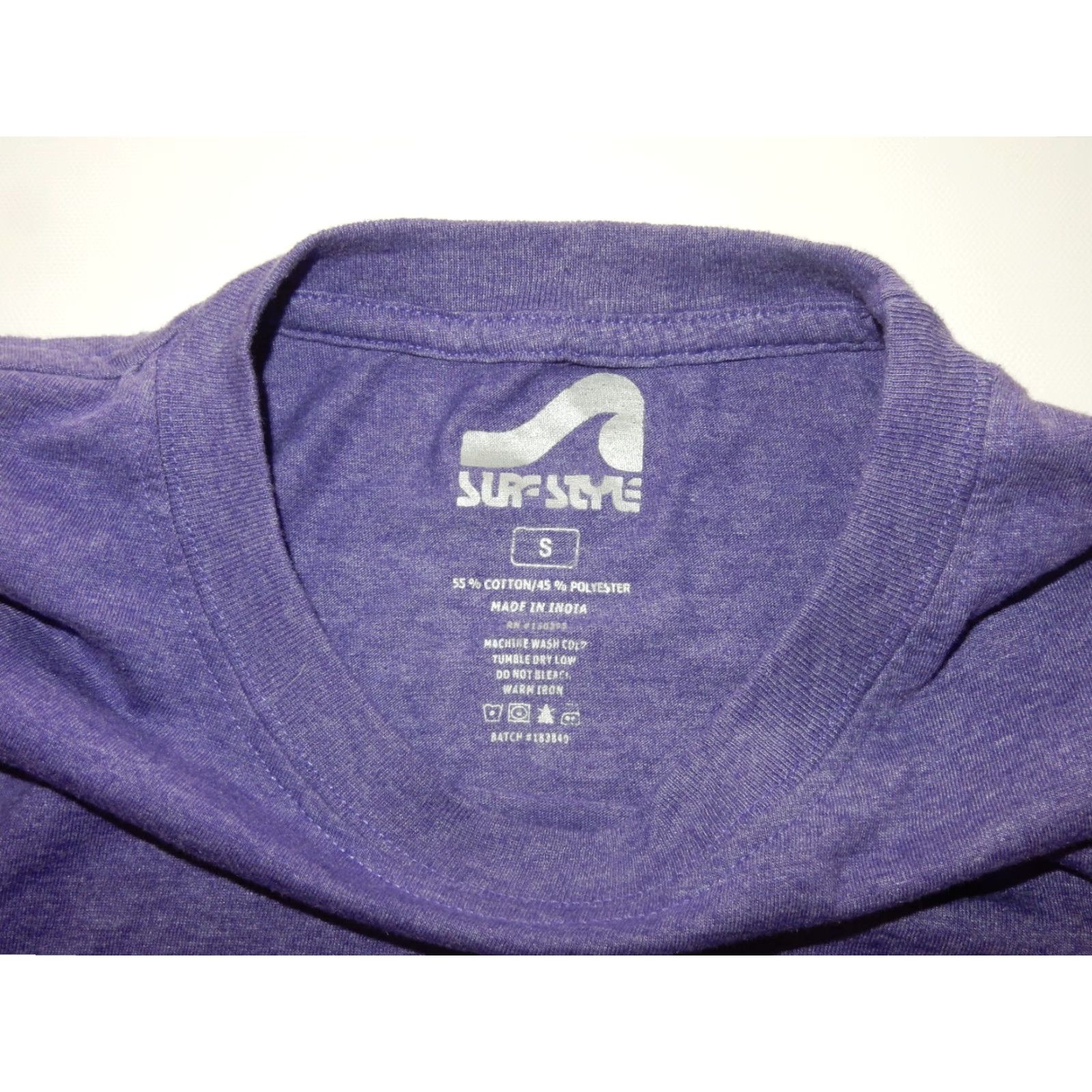 Vintage Surf Style Men's T Shirt Size S Purple Graphic Print Cotton Blend Short Sleeve Shirt Mens S I guess Size US S / EU 44-46 / 1 - 3 Thumbnail