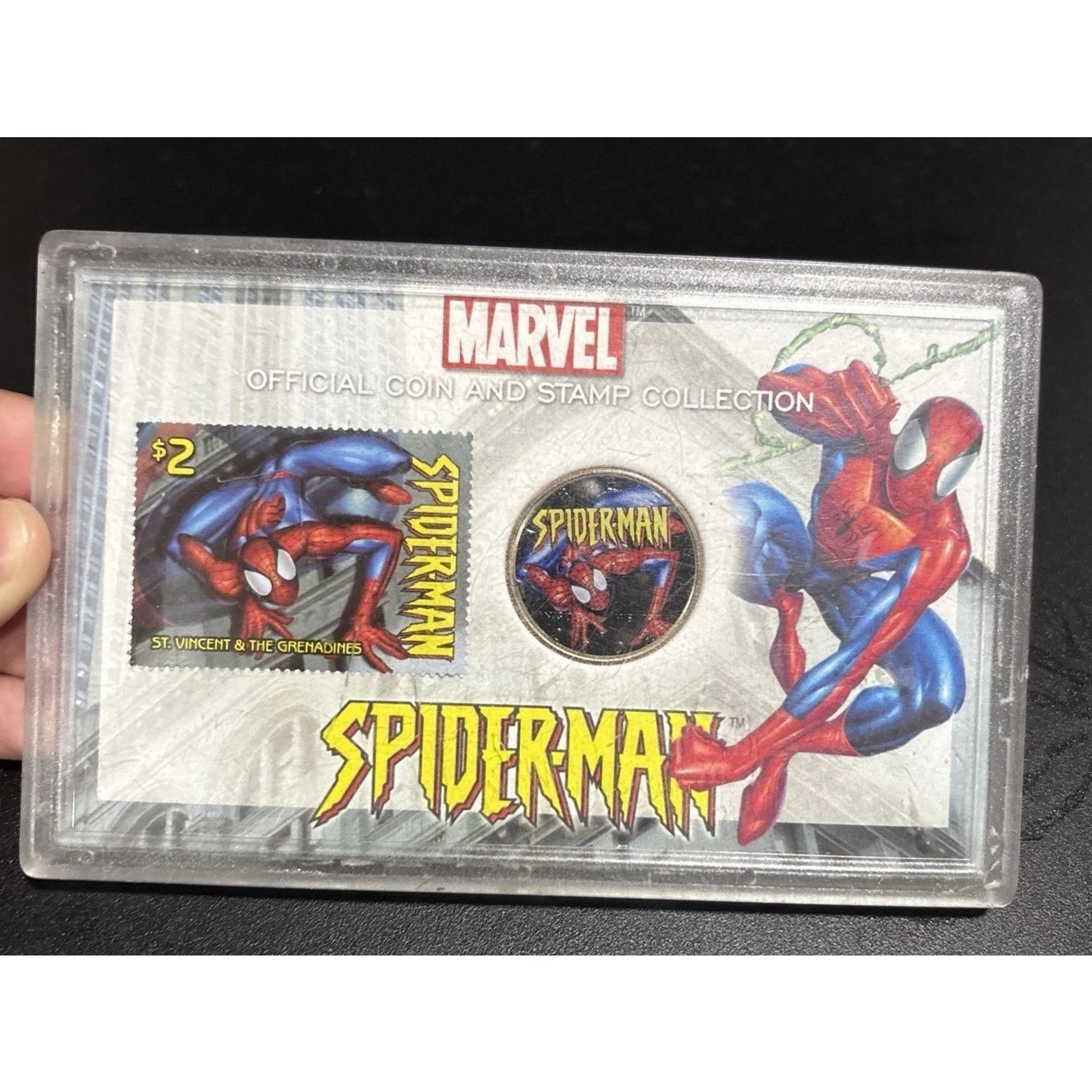 Marvel Comics Spider-man Limited Edition Colour Half Dollar Coin & Stamp Size ONE SIZE - 1 Thumbnail