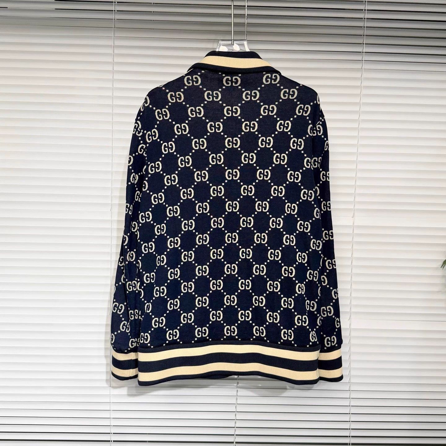 Gucci GUCCI GG Jacquard Logo Track Jacket Navy M Size US M / EU 48-50 / 2 - 2 Thumbnail