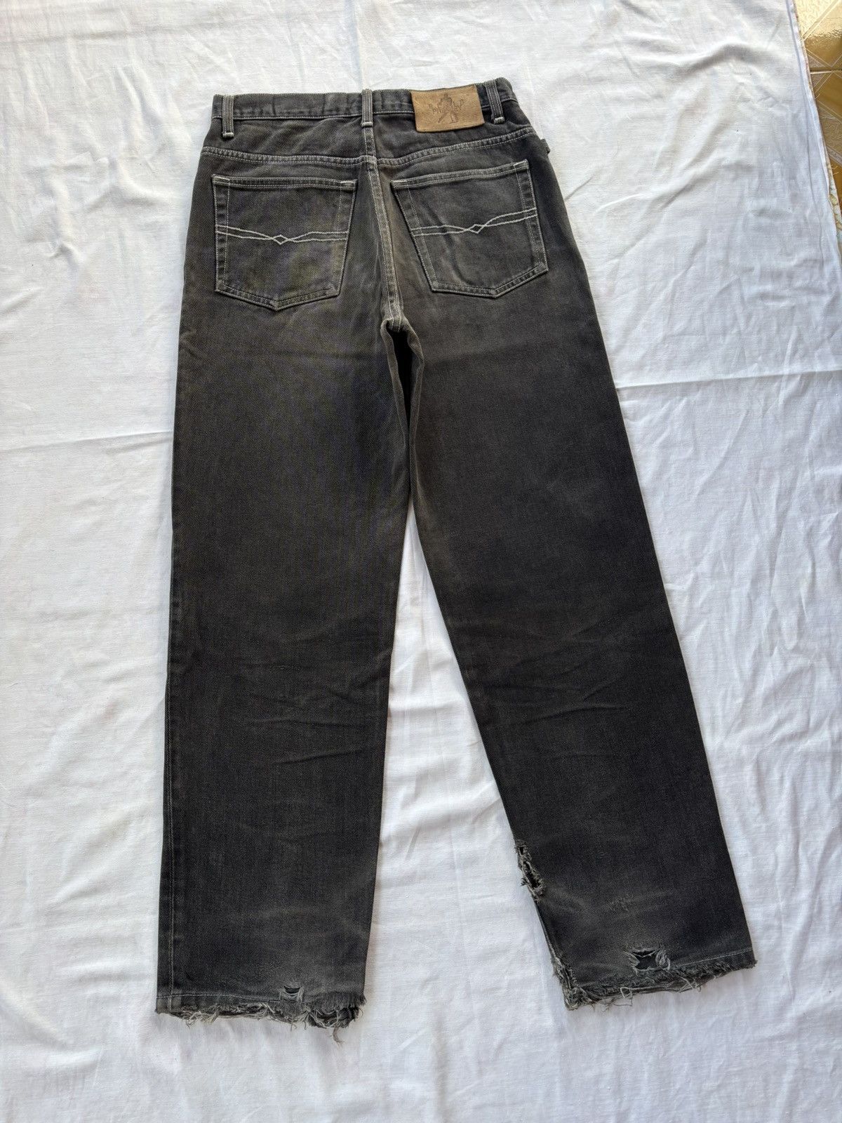 POST ARCHIVE FACTION (PAF) 🔥ELVIS PRESLEY LOOSE BLACK WIDE JEANS Size US 28 / EU 44 - 4 Thumbnail