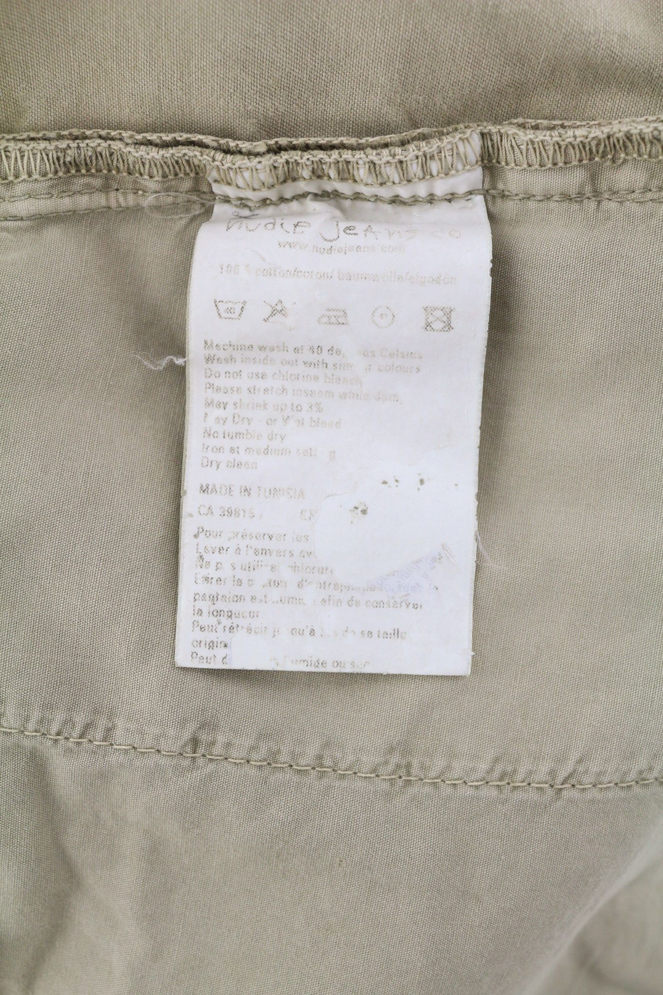 Nudie Jeans KHAKI REGULAR W29/L32 Beige Chino Trousers 82656 Size US 29 - 6 Thumbnail