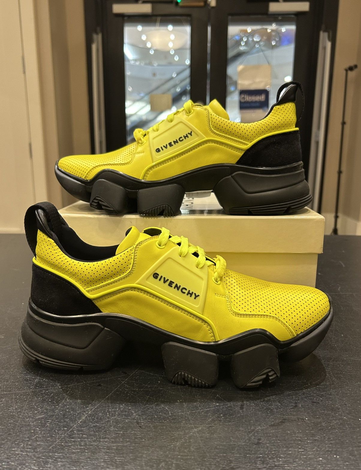 Givenchy Givenchy Jaw Low Top Sneakers - Yellow Size US 12 / EU 45 - 1 Thumbnail