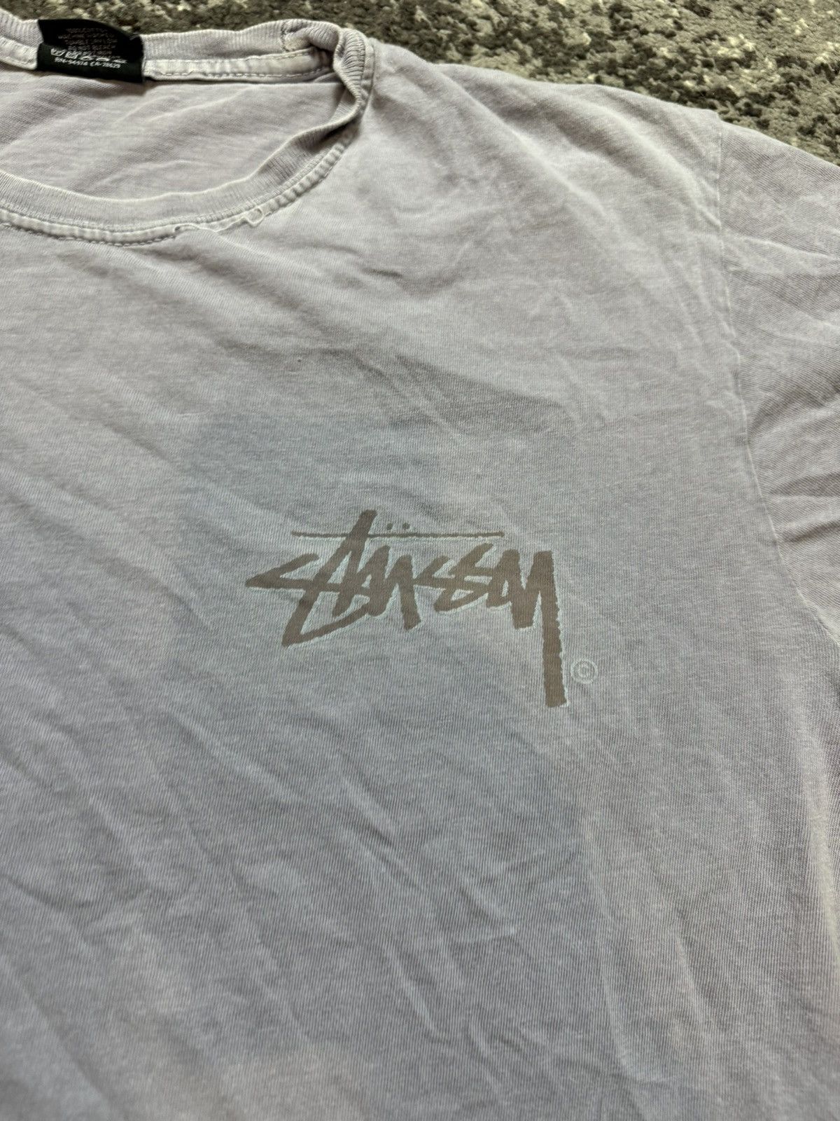 Japanese Brand × Stussy × Vintage Vintage Y2K Stussy Purple Logo 90s T Shirt Size US M / EU 48-50 / 2 - 2 Thumbnail