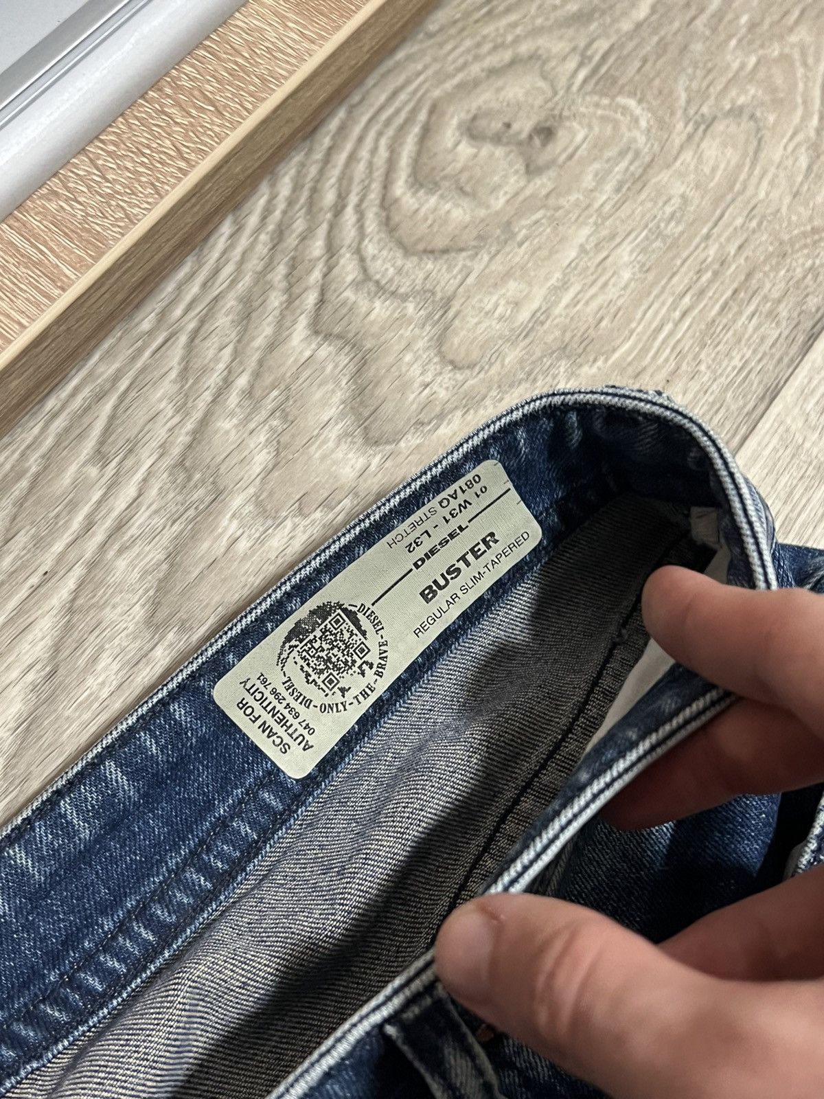 Diesel × Japanese Brand Jeans Diesel Buster distressed washed denim skinny pants Size US 31 - 8 Thumbnail