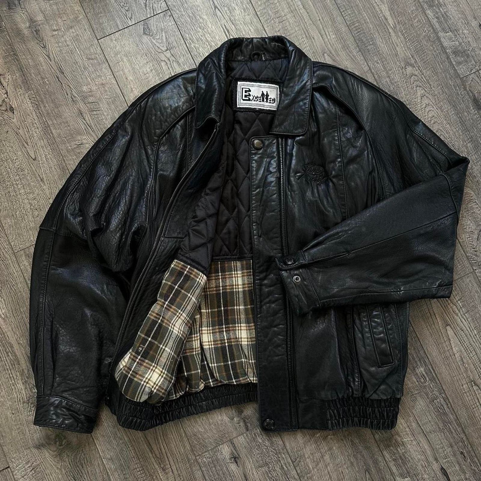 Ford × Vintage Rare Vintage 90s Ford Racing Black Leather Racing Jacket Size US M / EU 48-50 / 2 - 3 Thumbnail