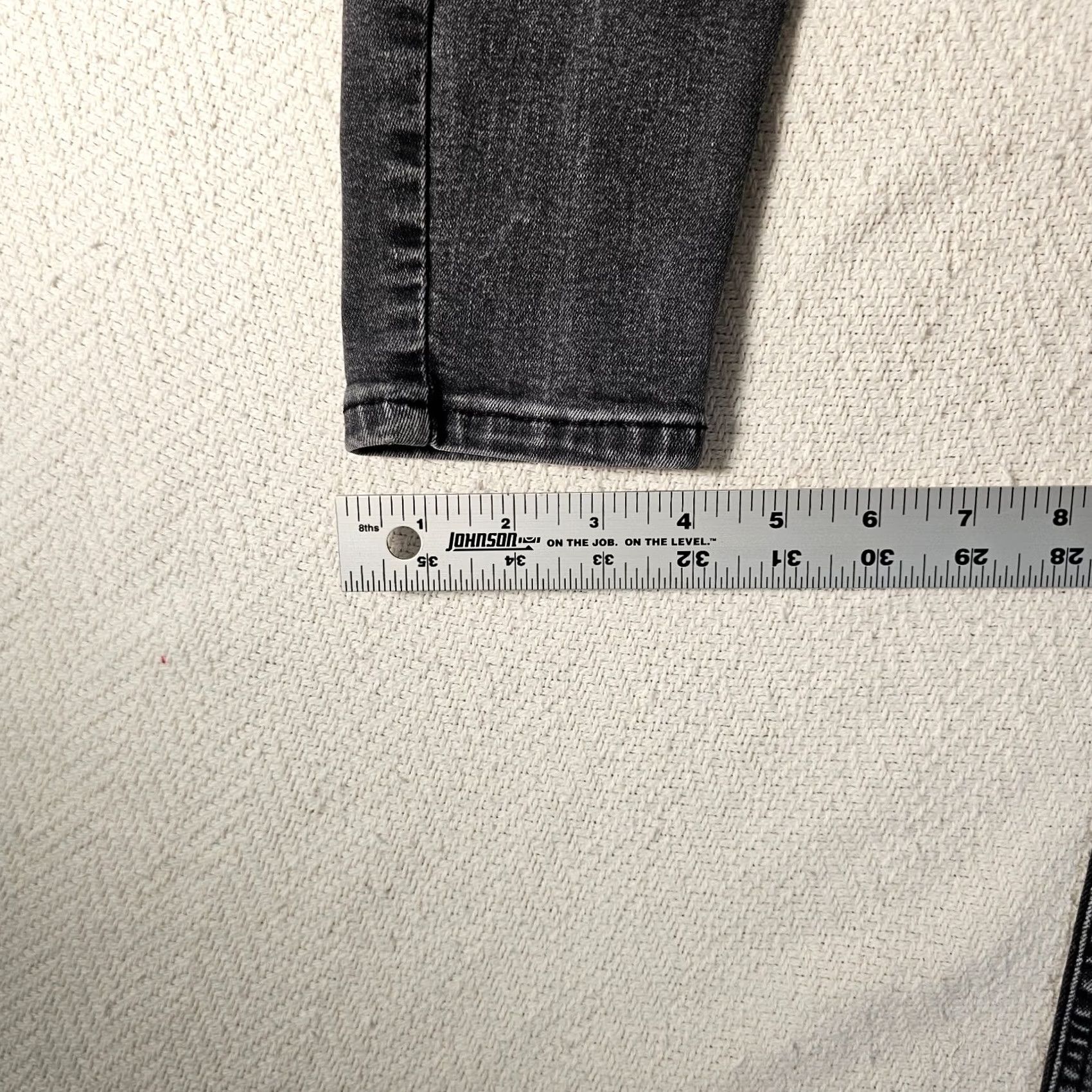 Topshop Topshop Jeans Women 25x30 Black Stone Wash Denim Skinny Slim Pants Inseam 25 in Stretch Pockets Zipper Button Size 40" / US 18 - 7 Thumbnail