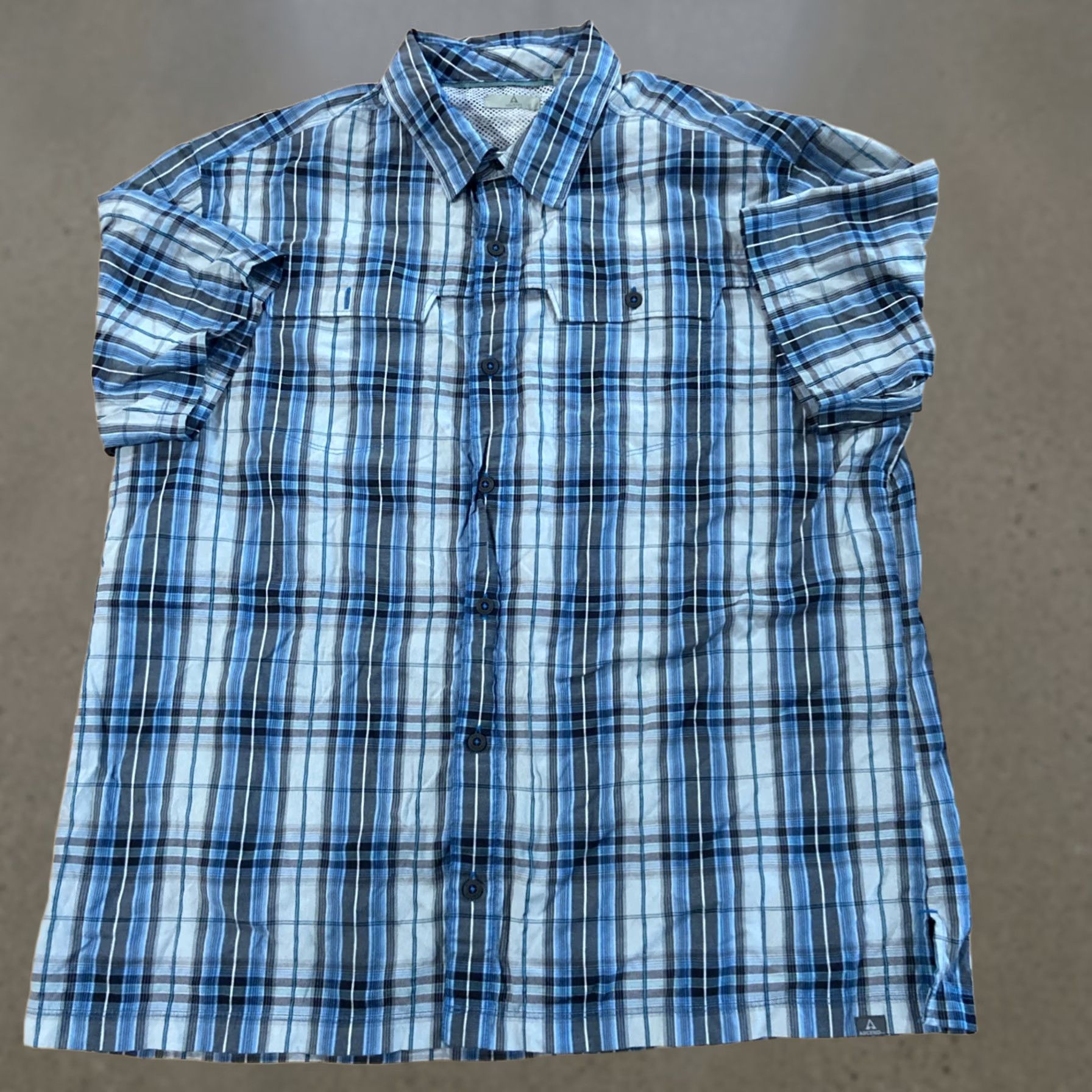 ASCENO ASCEND Men's Short Sleeve Plaid Button Up Shirt XL Cotton Polyester Blend Multicolor Plaid Button-Up Casual Travel Shirt Size US XL / EU 56 / 4 - 1 Thumbnail