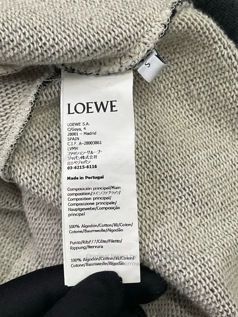 Loewe Loewe Black Leather Patch Logo Hoodie Long Sleeve Top Size S / US 4 / IT 40 - 5 Thumbnail