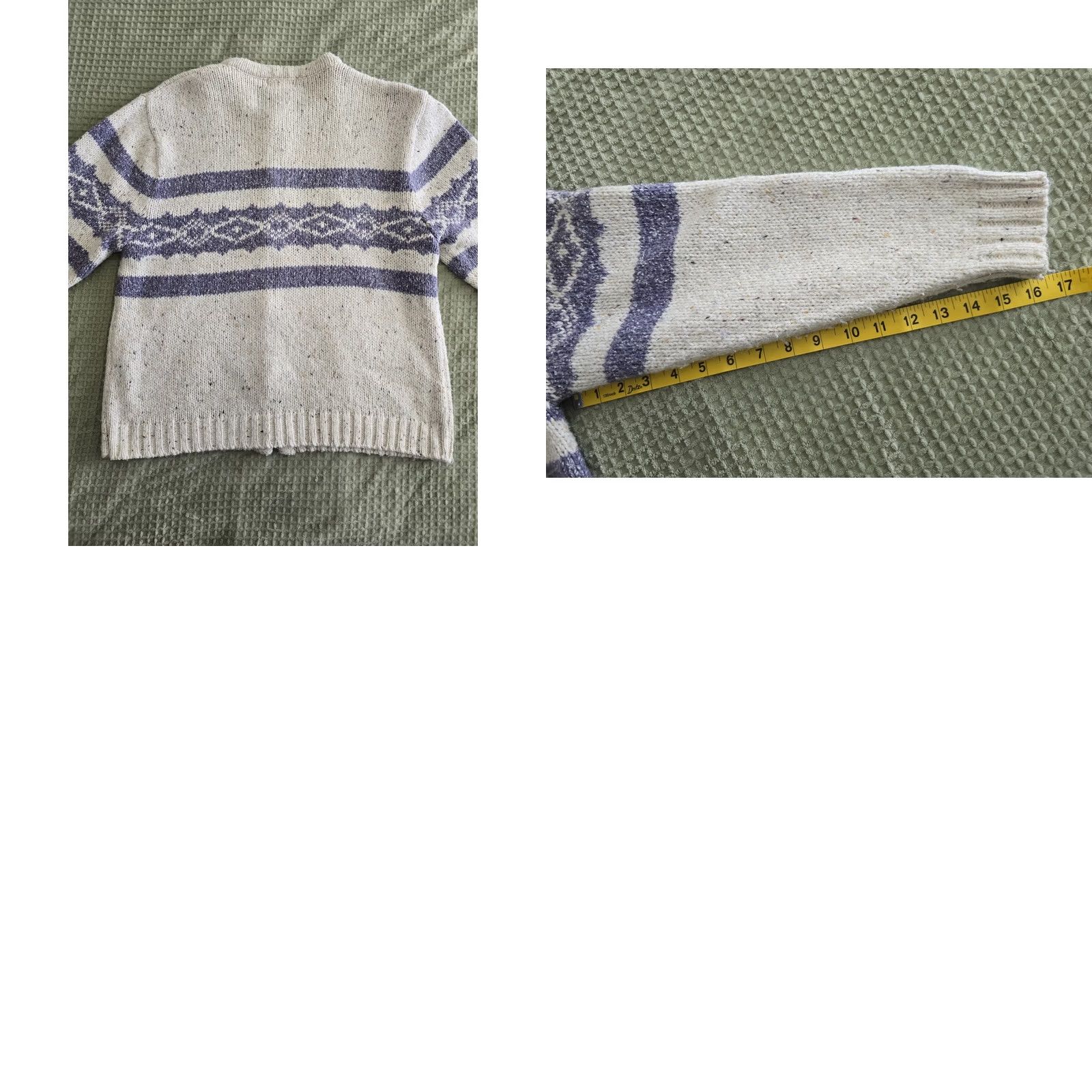 Vintage VTG St. Johns Bay Cardigan Sweater Cottagecore Wood Toggle Button Cream XS? Size L / US 10 / IT 46 - 8 Thumbnail