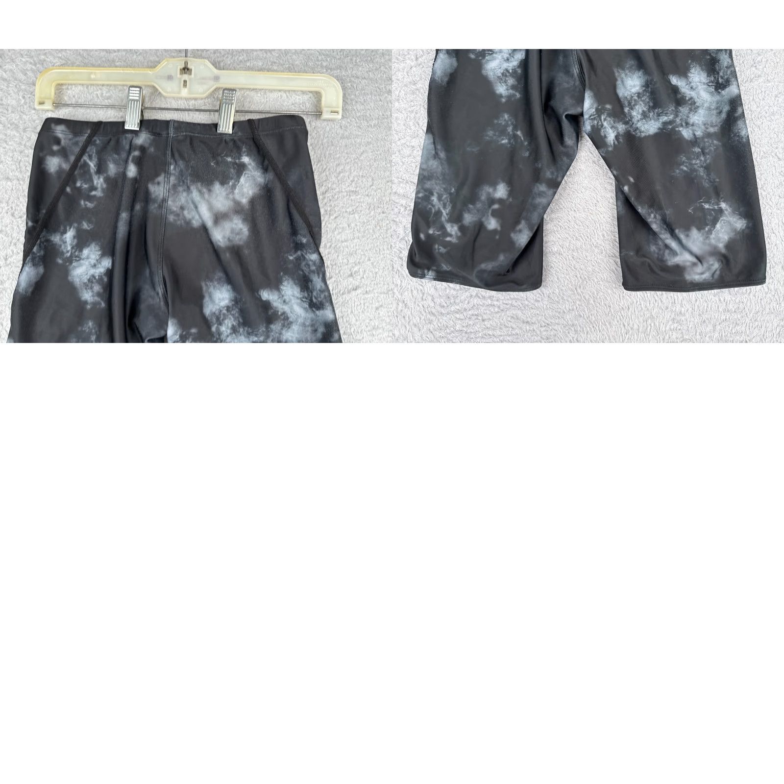 Vintage Onvous Jammer Bottom Regular 28 Black Gray Polyester Spandex Compression Men Swim Bottom Performance Lifeguard Training Competition Surfing Water Polo Size US 28 / EU 44 - 9 Thumbnail